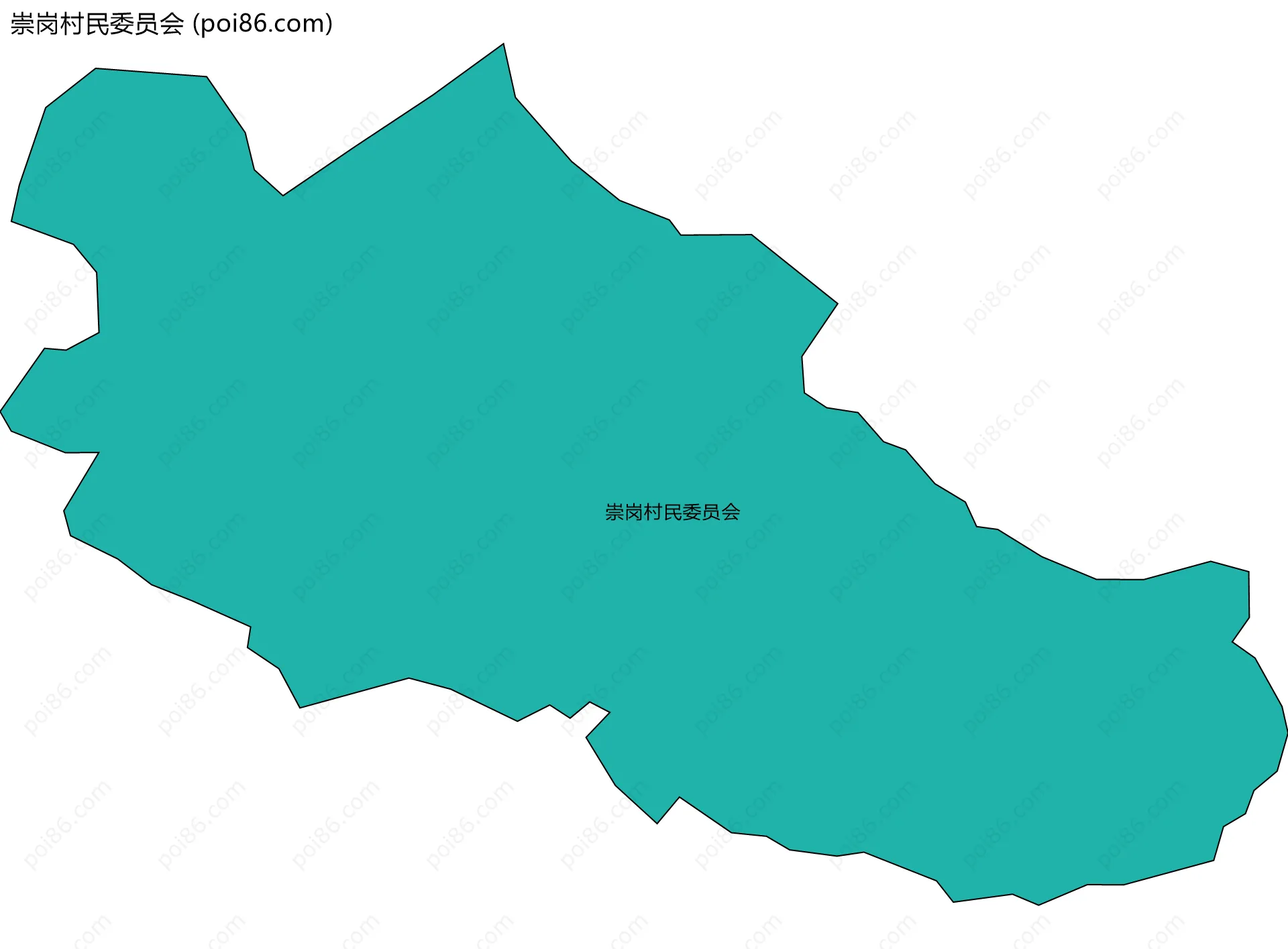 崇岗村民委员会边界地图