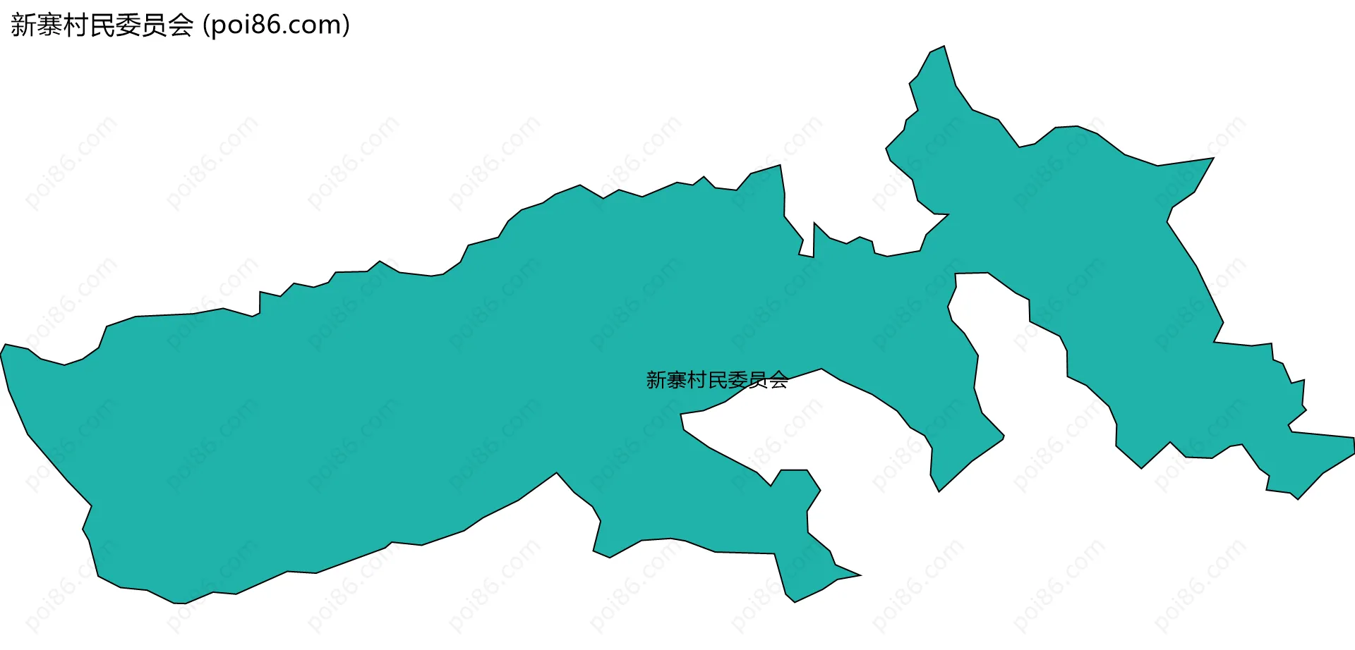 新寨村民委员会边界地图