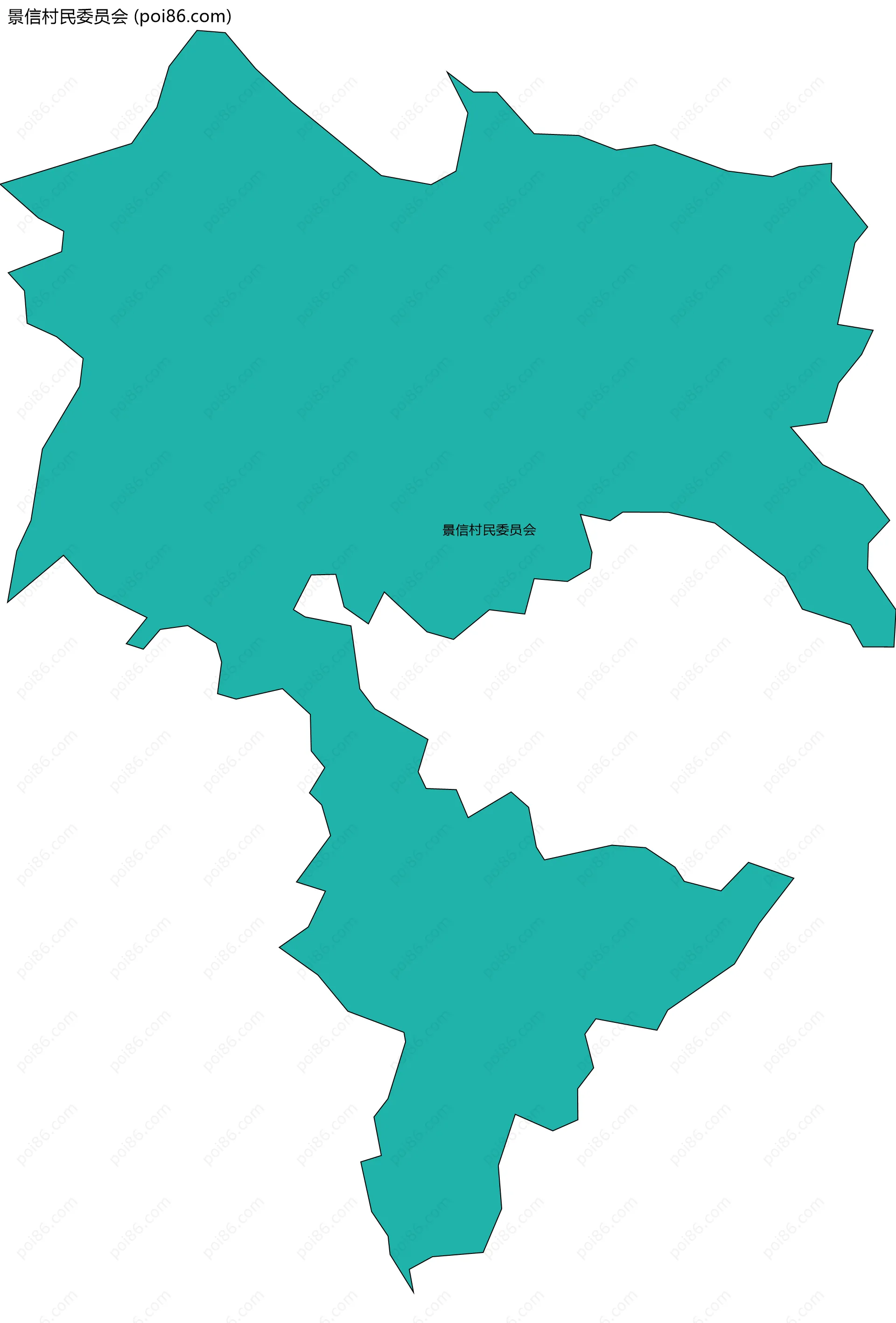 景信村民委员会边界地图