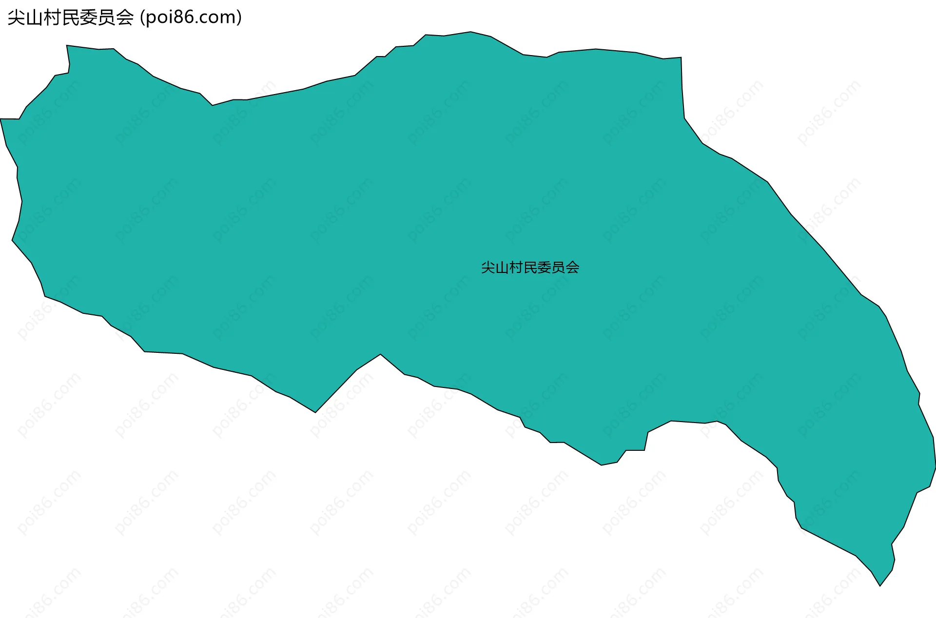 尖山村民委员会边界地图