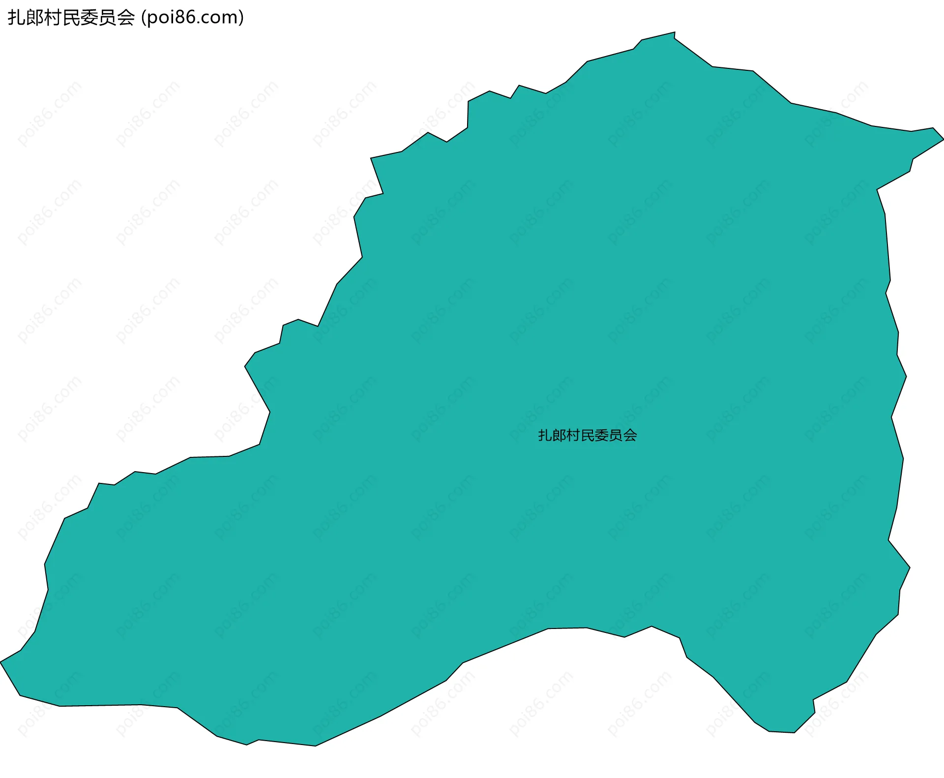 扎郎村民委员会边界地图