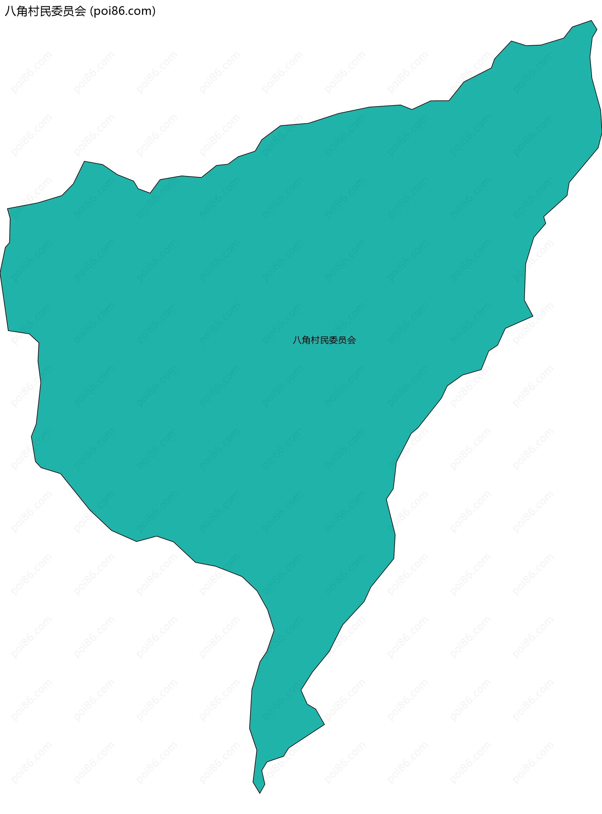 八角村民委员会边界地图