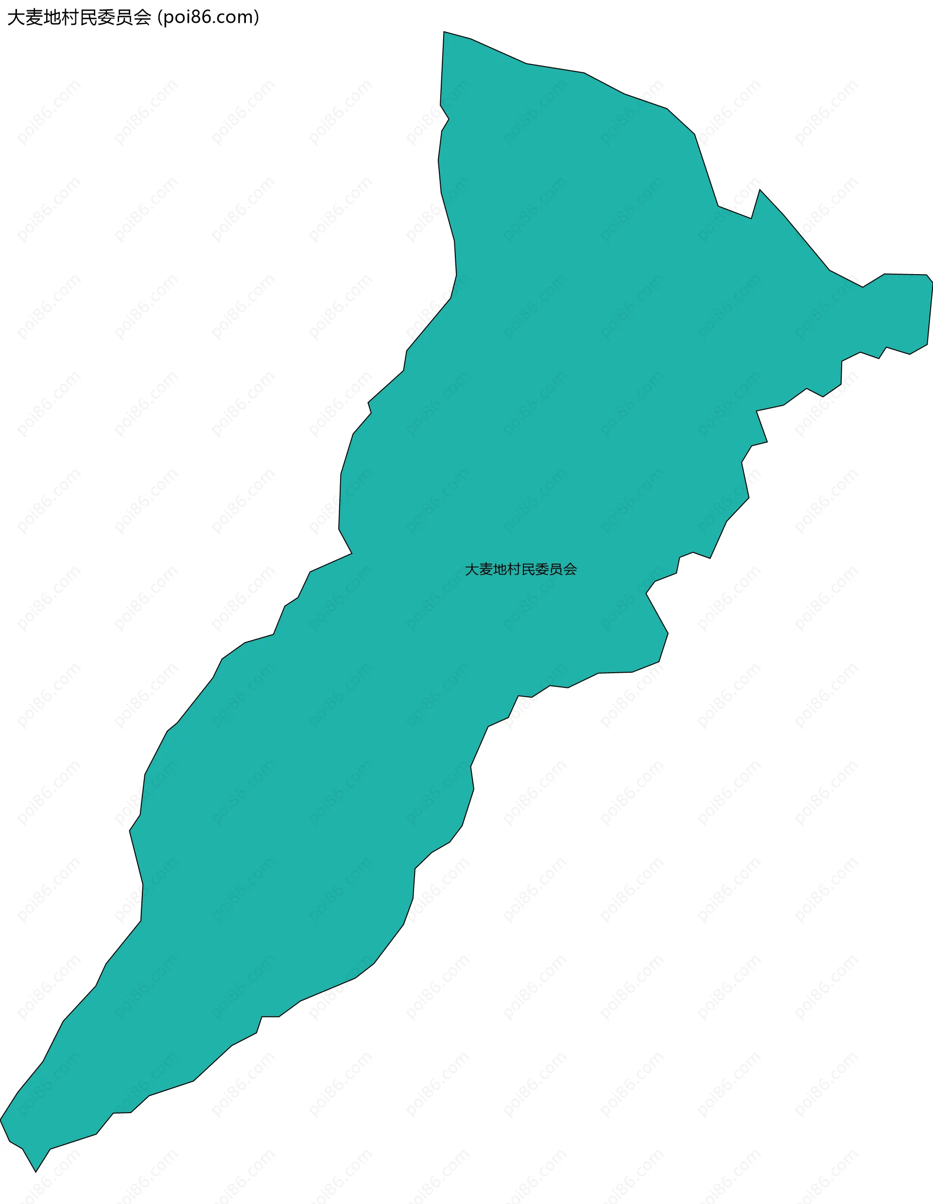 大麦地村民委员会边界地图