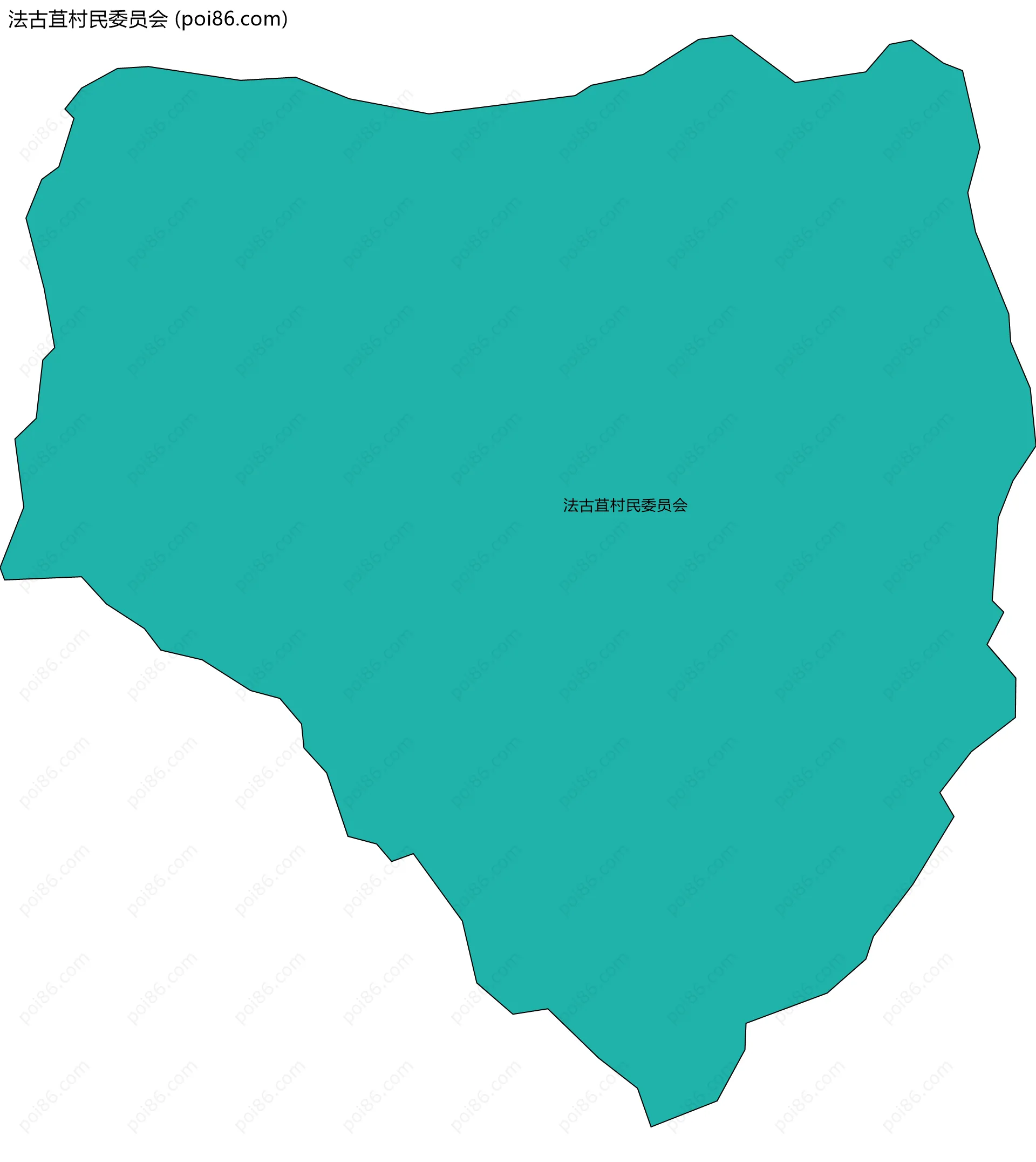 法古苴村民委员会边界地图