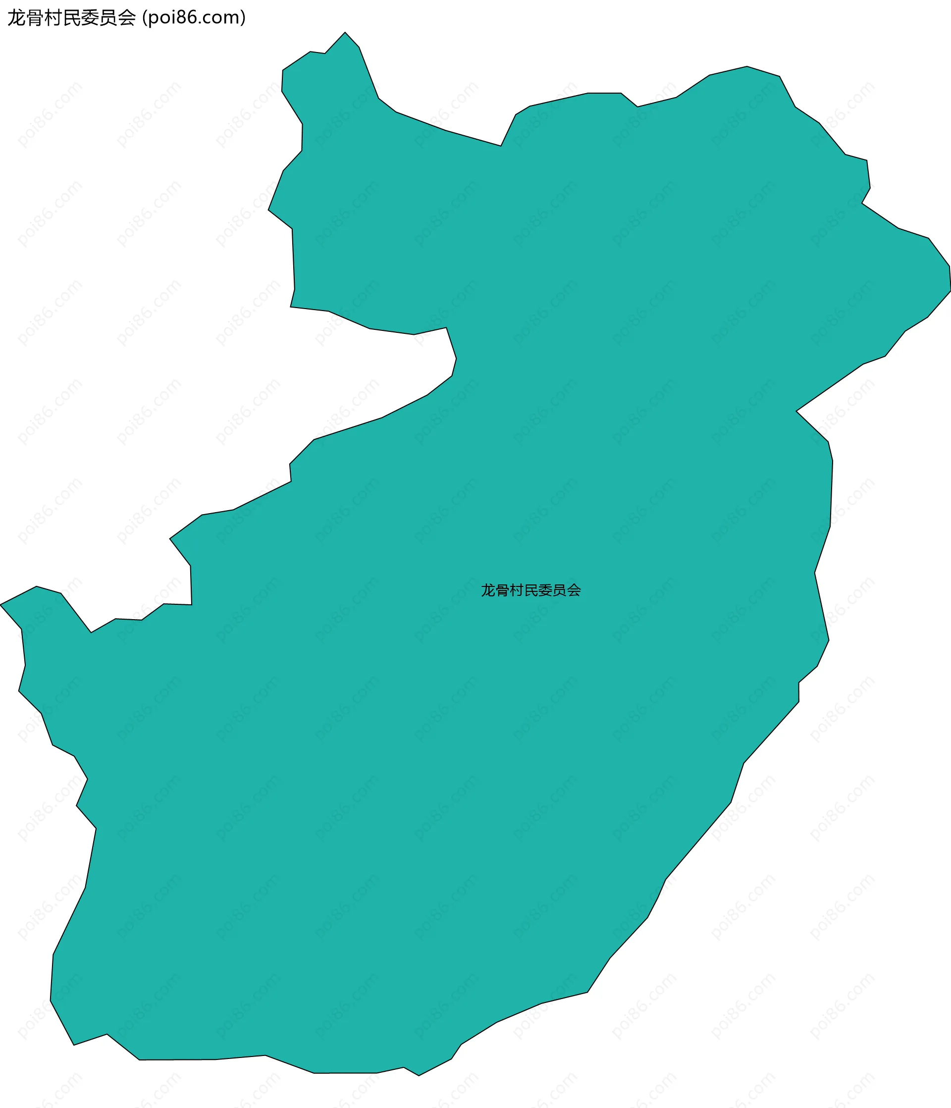 龙骨村民委员会边界地图