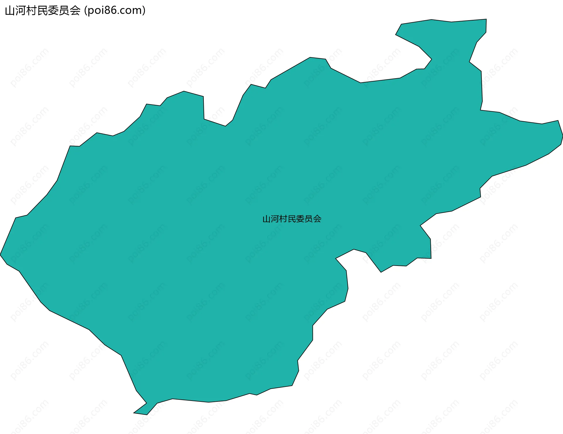 山河村民委员会边界地图