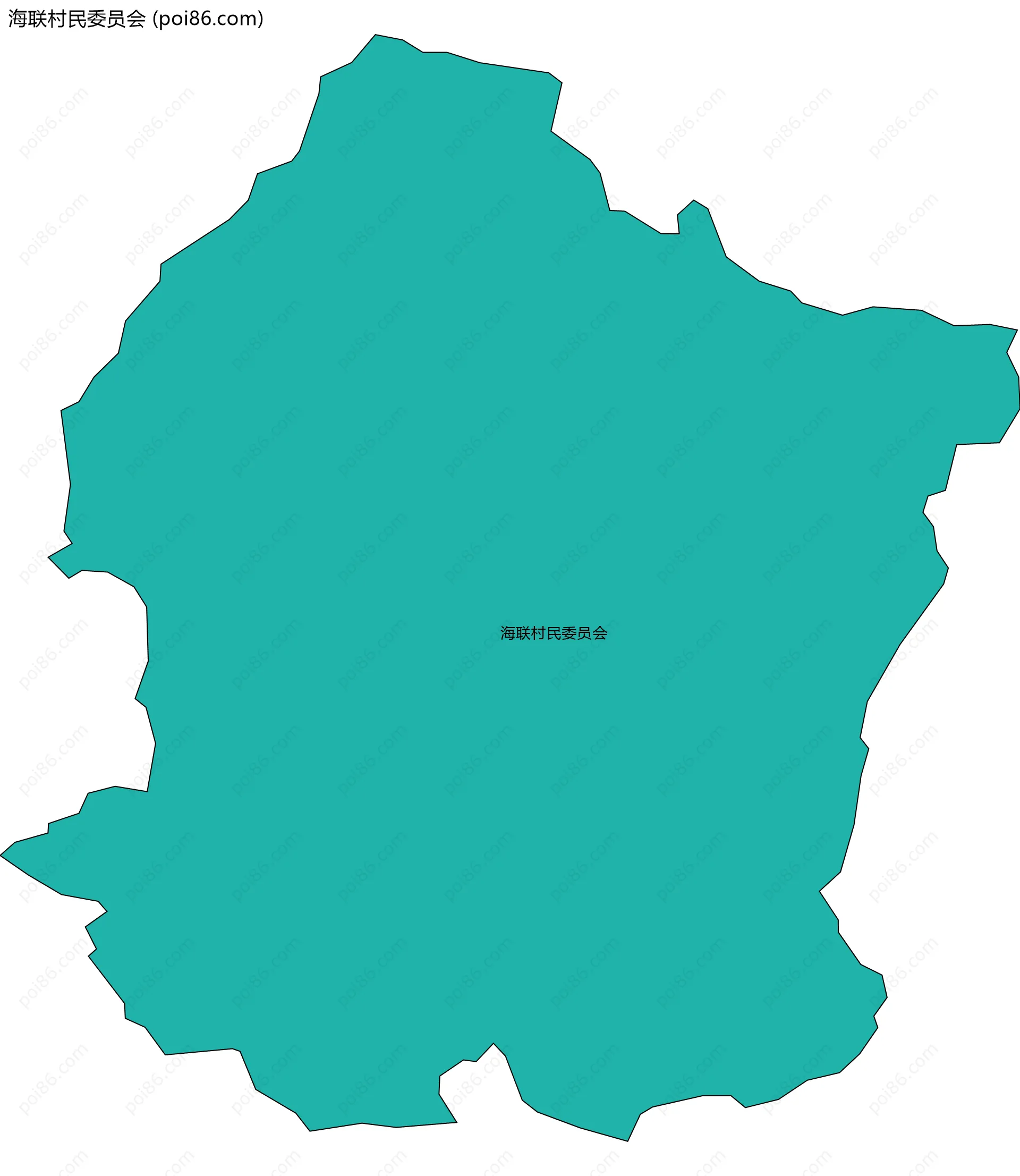 海联村民委员会边界地图