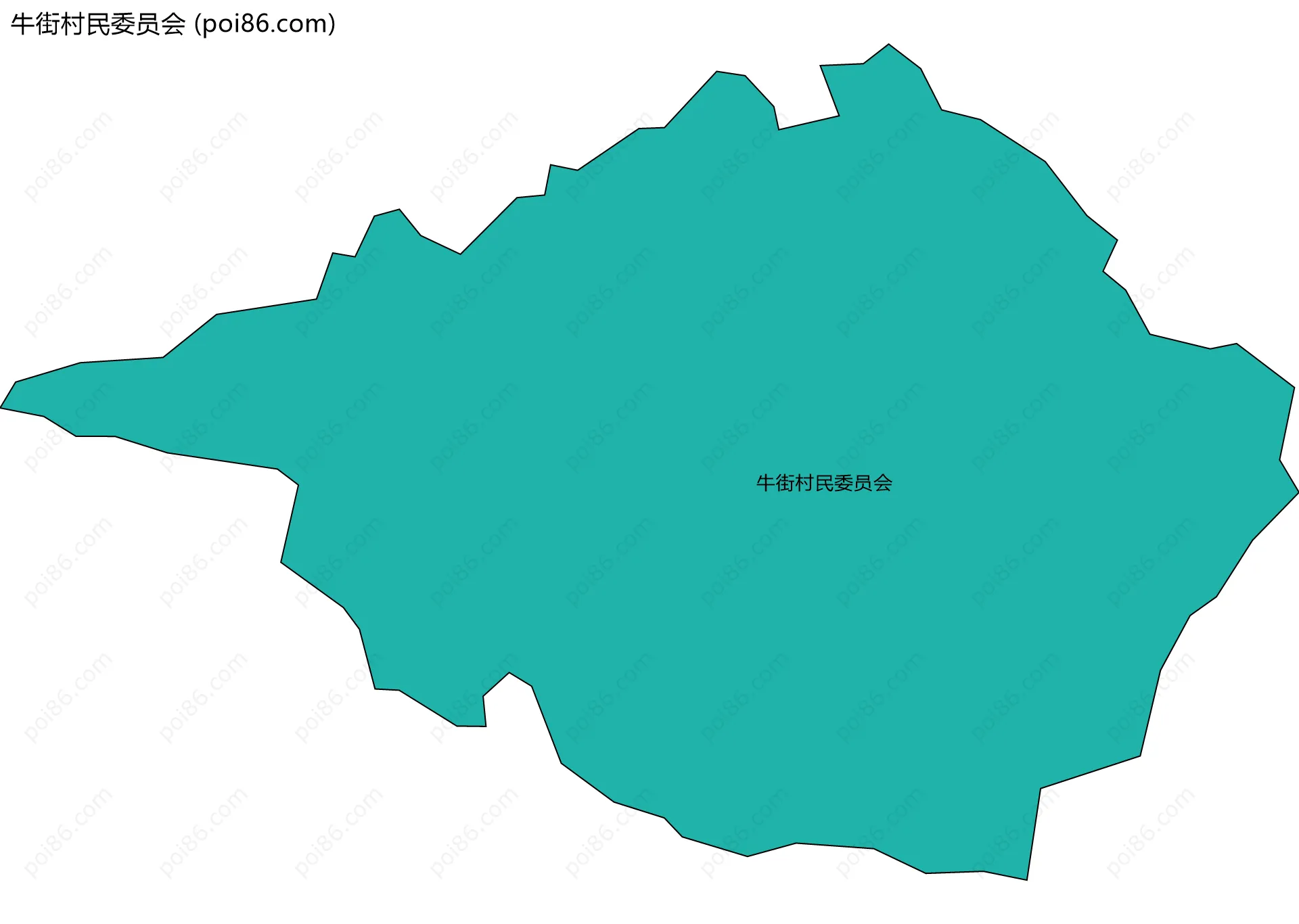 牛街村民委员会边界地图