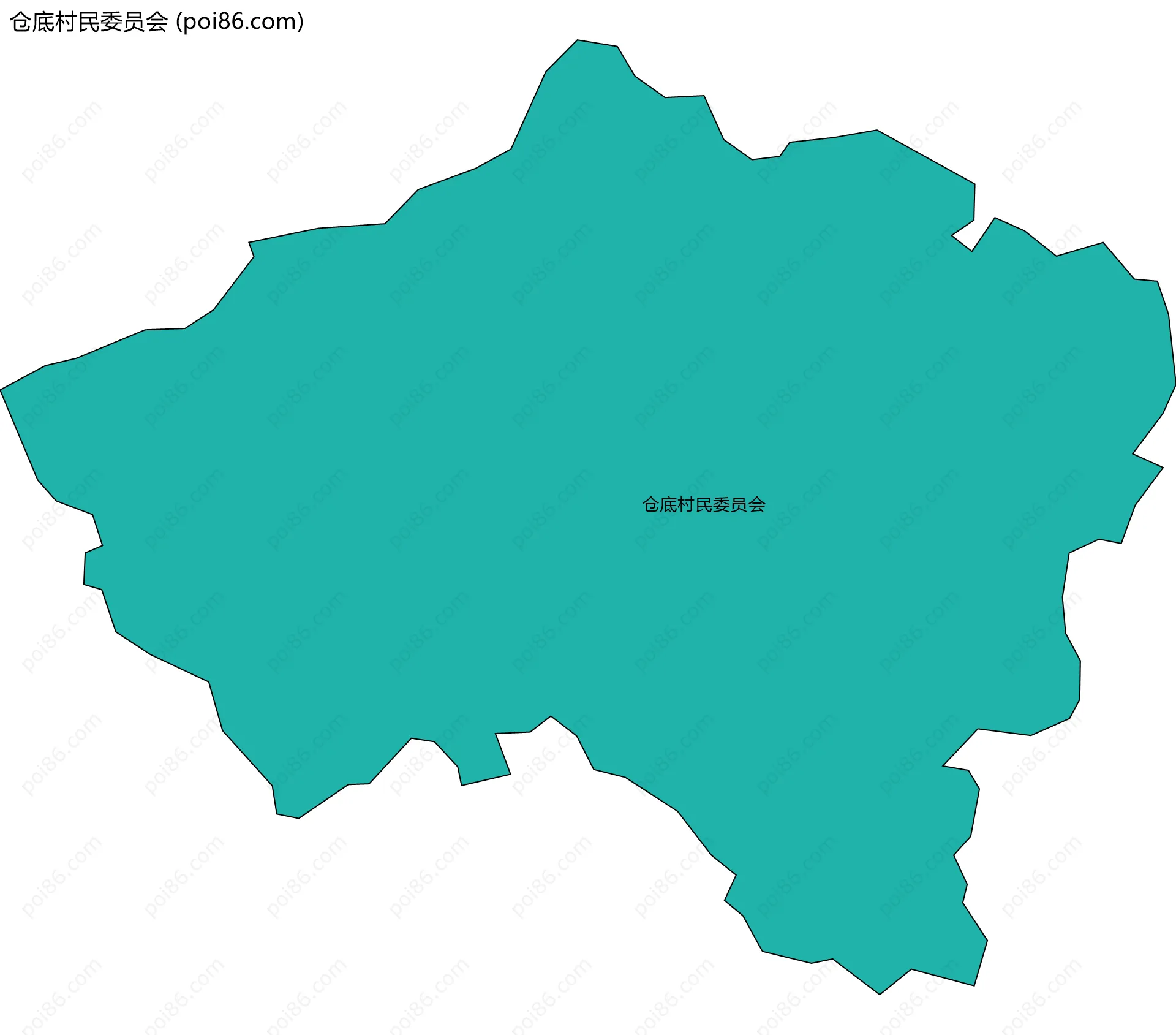 仓底村民委员会边界地图