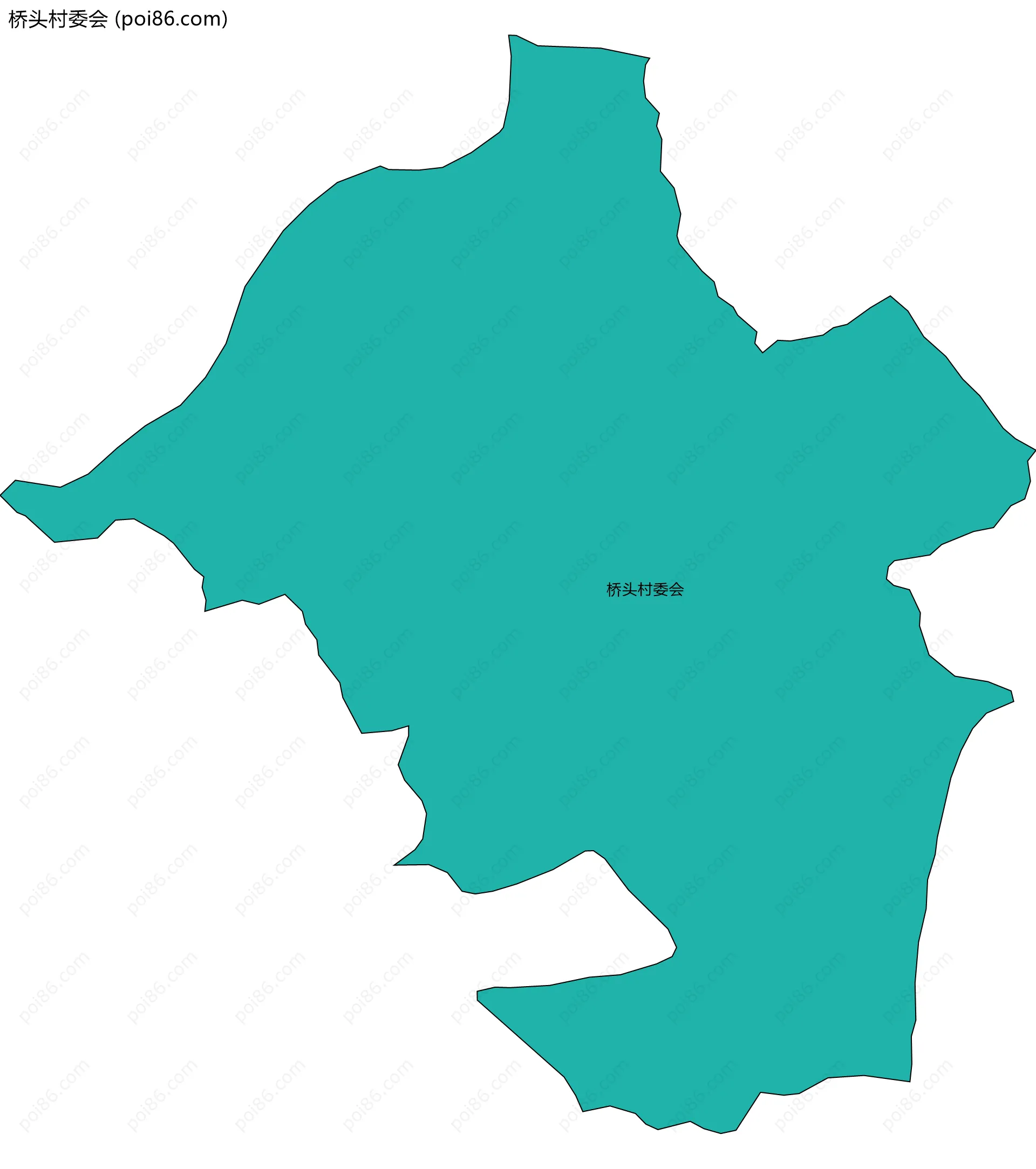 桥头村委会边界地图