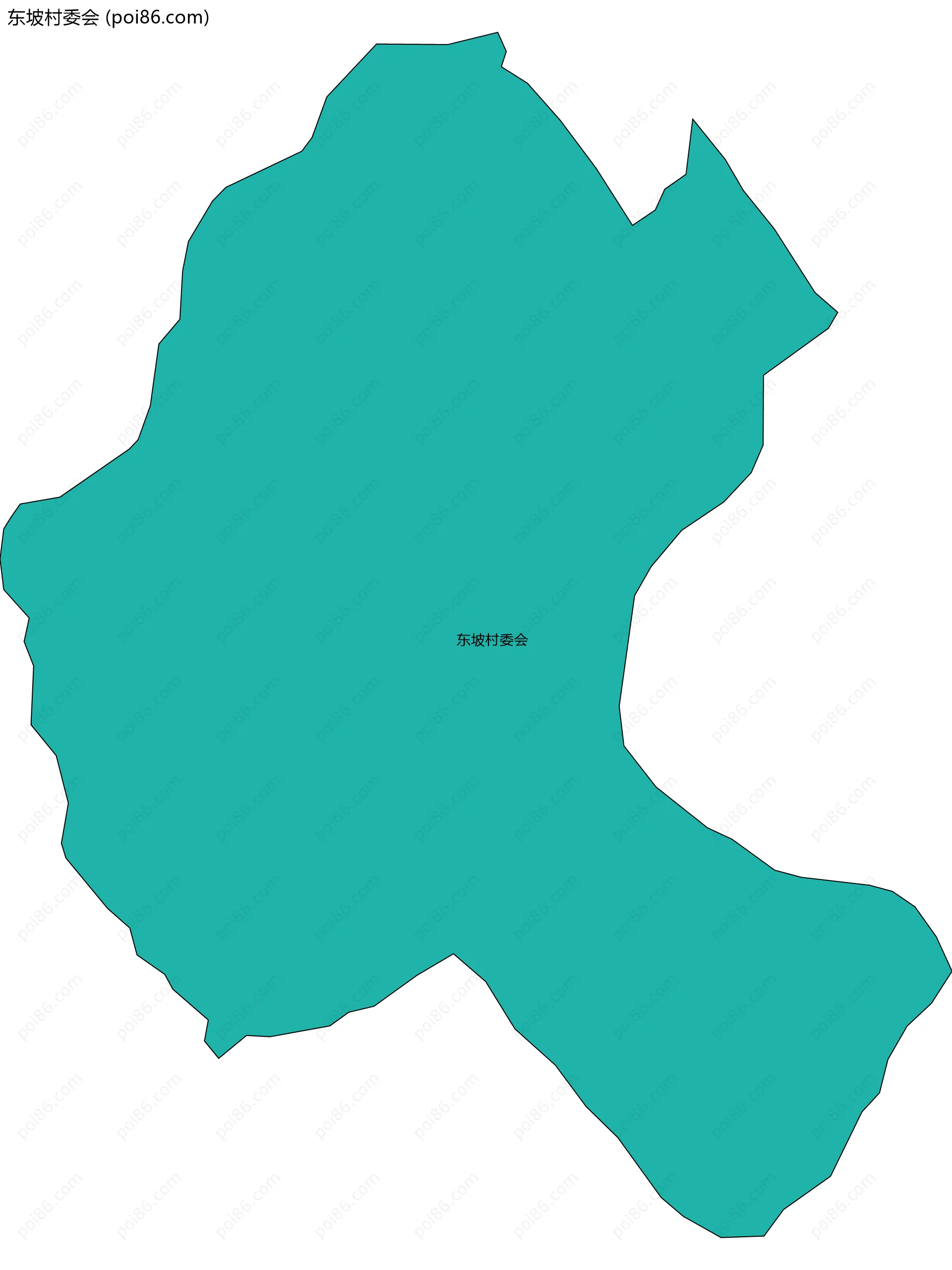 东坡村委会边界地图