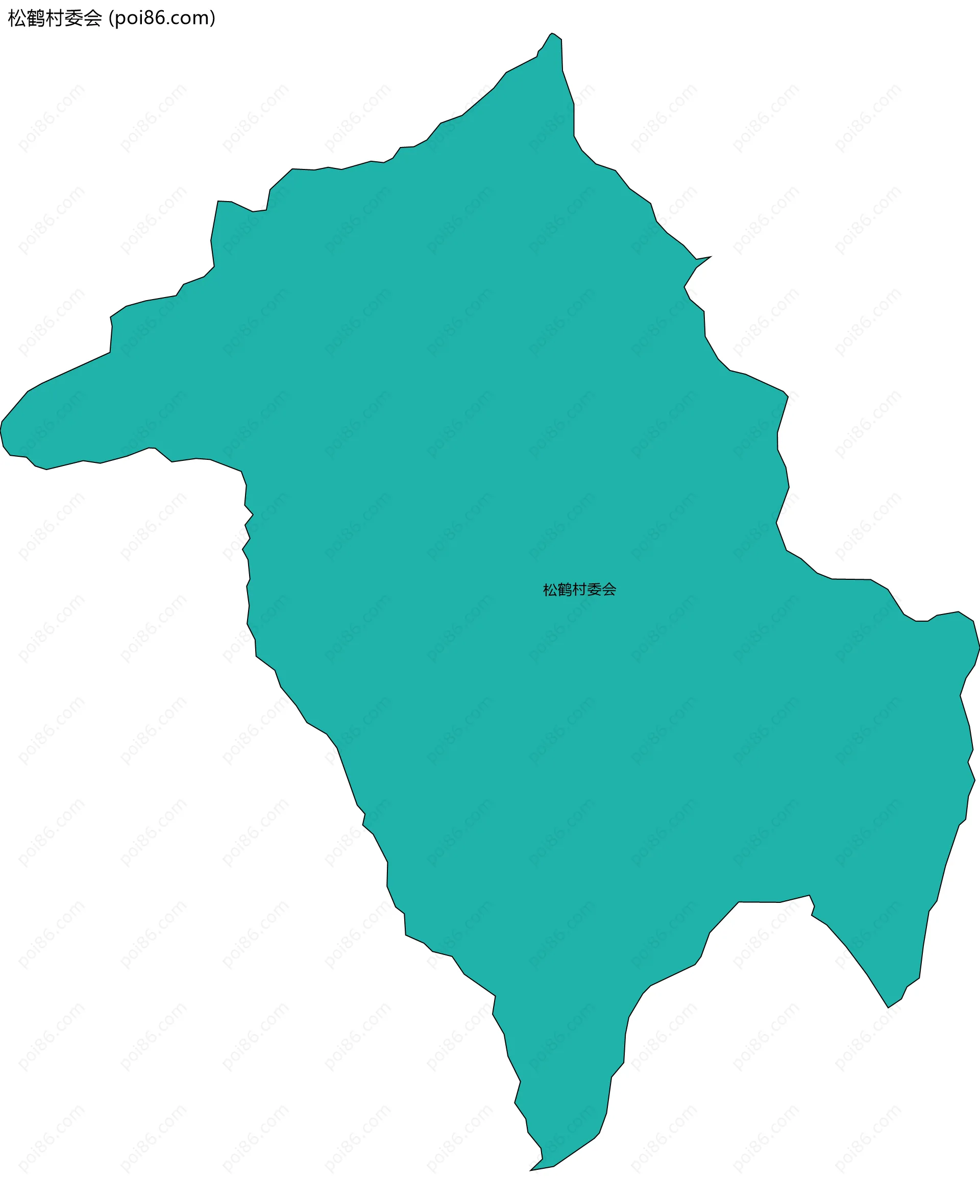 松鹤村委会边界地图