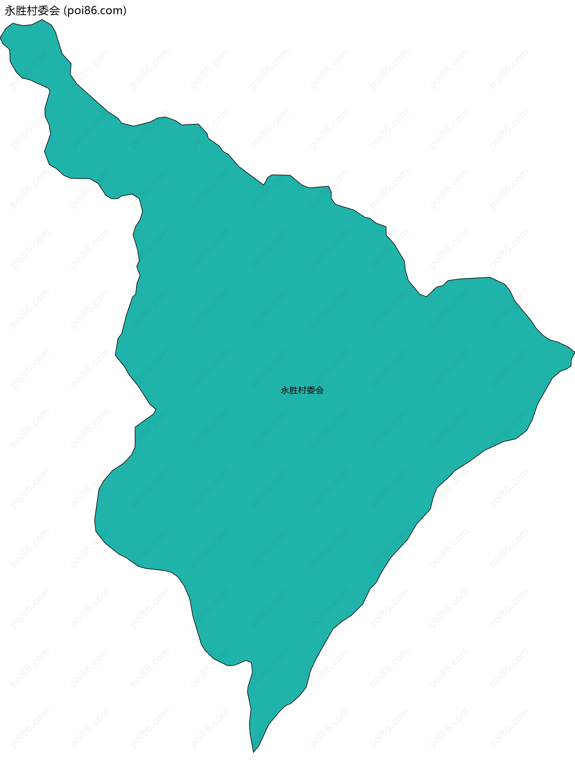 永胜村委会边界地图