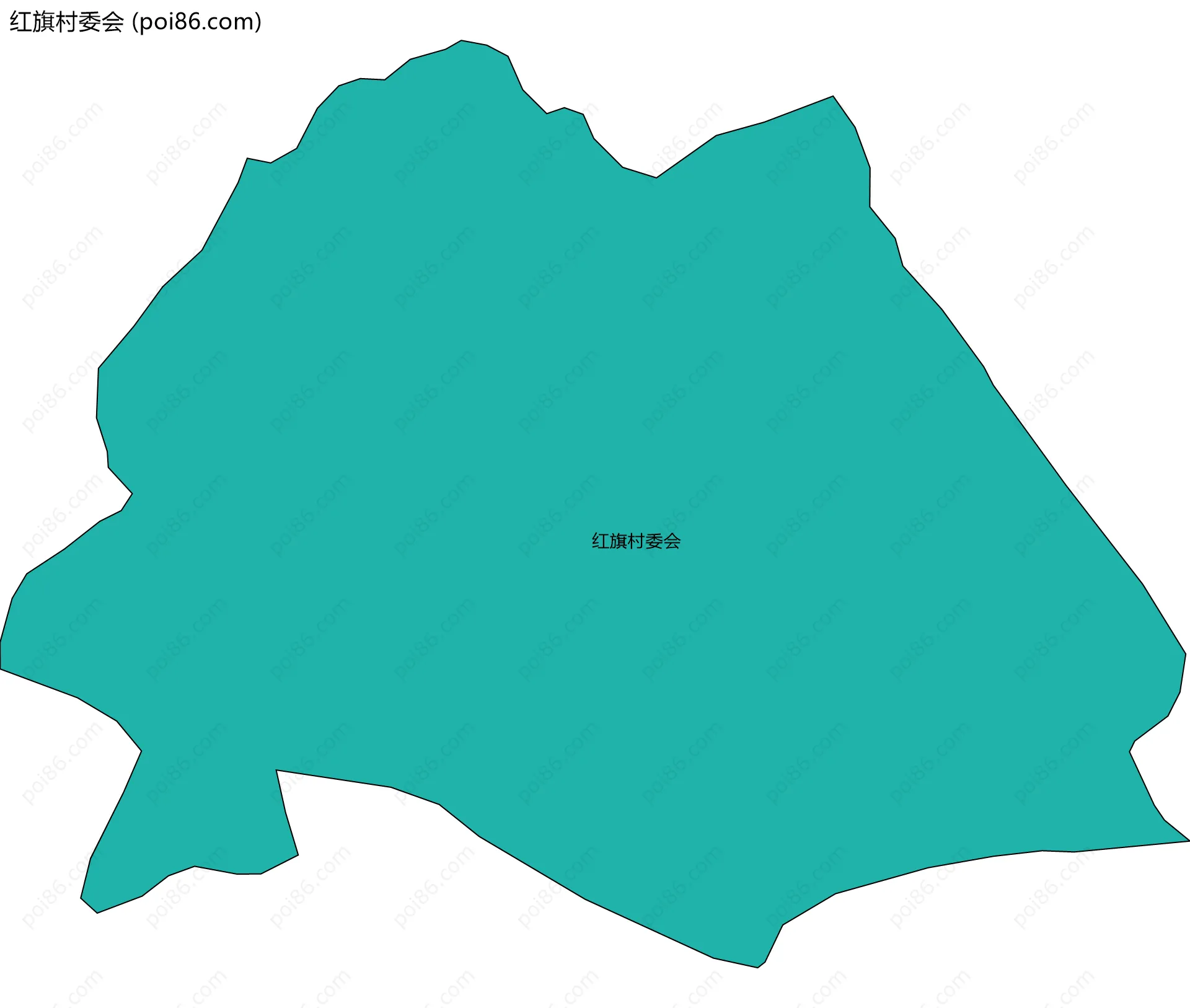 红旗村委会边界地图