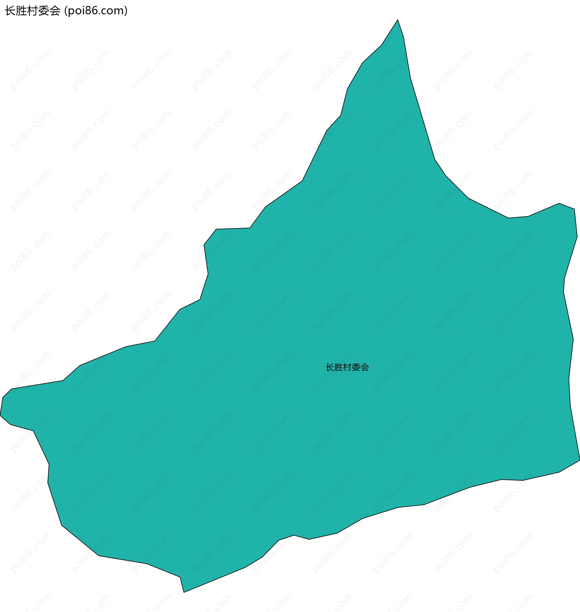 长胜村委会边界地图