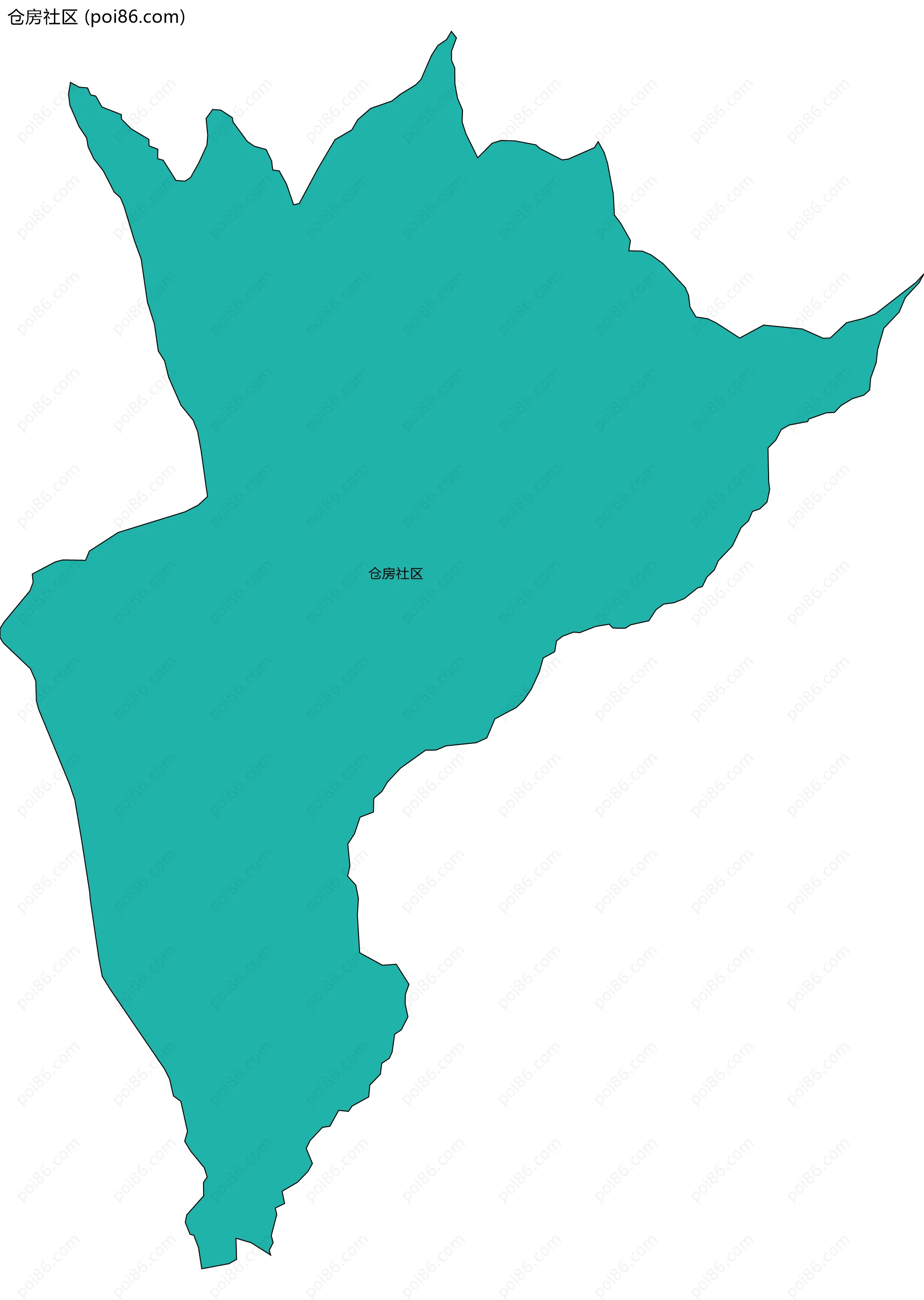 仓房社区边界地图
