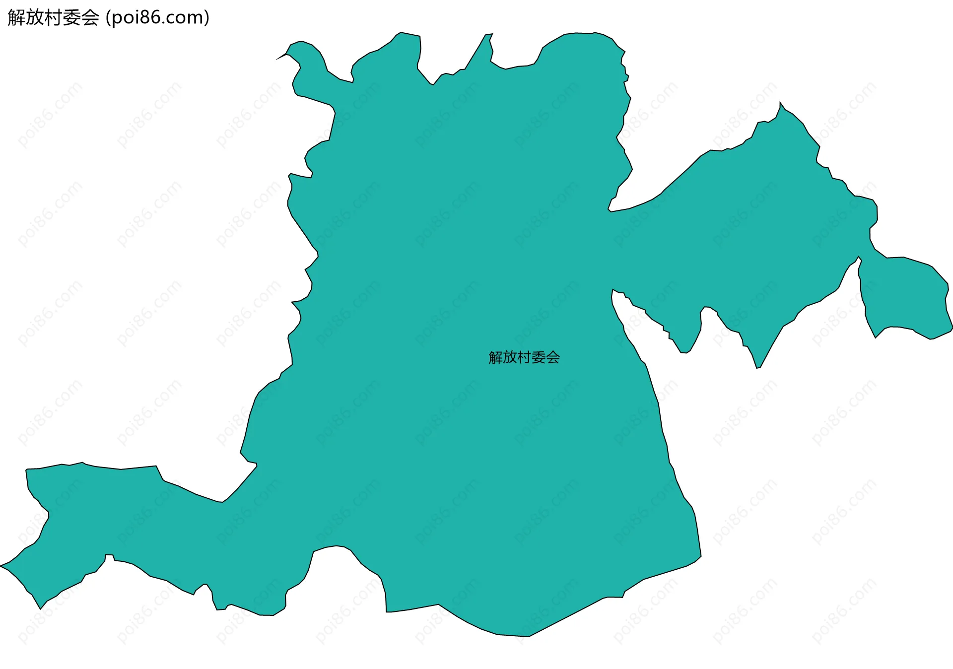 解放村委会边界地图