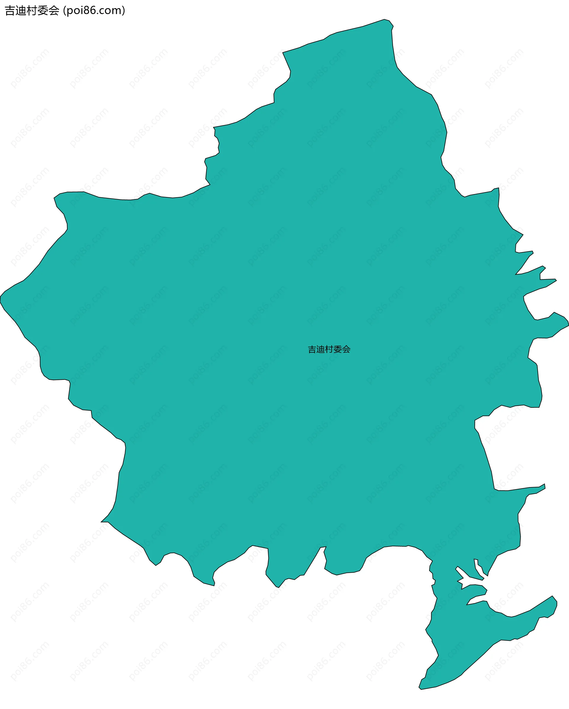 吉迪村委会边界地图