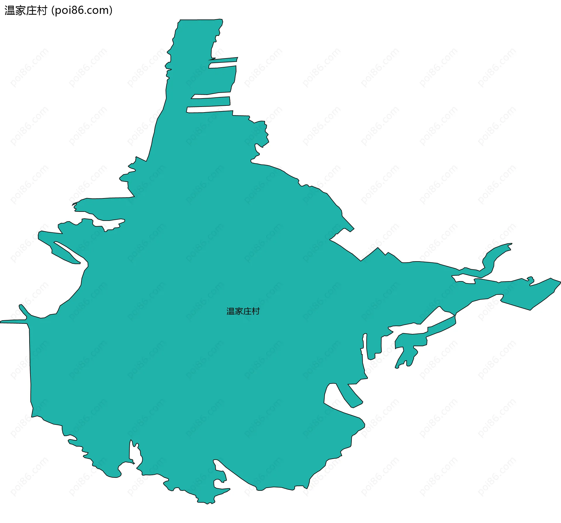 温家庄村边界地图