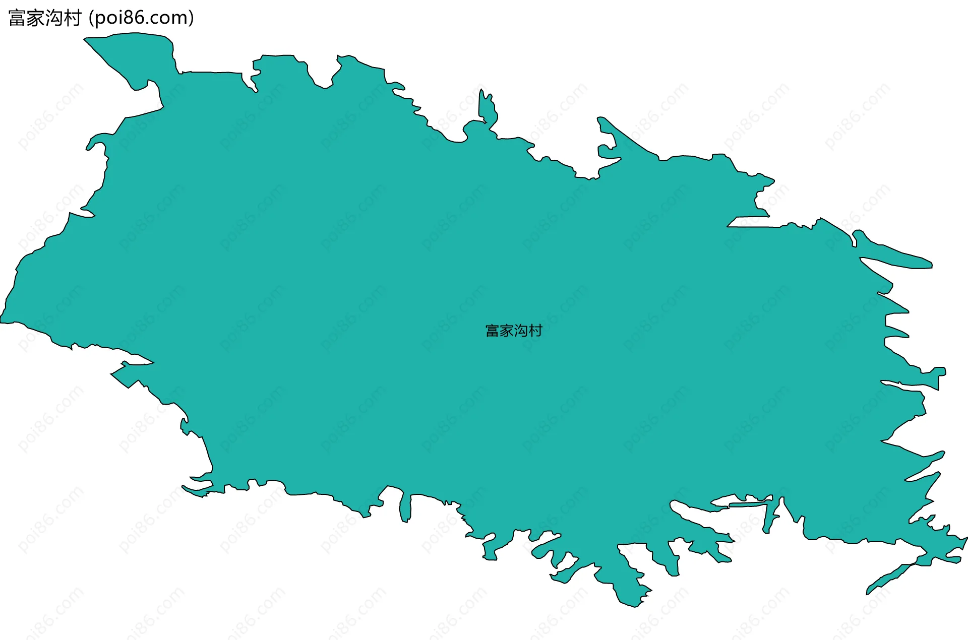 富家沟村边界地图