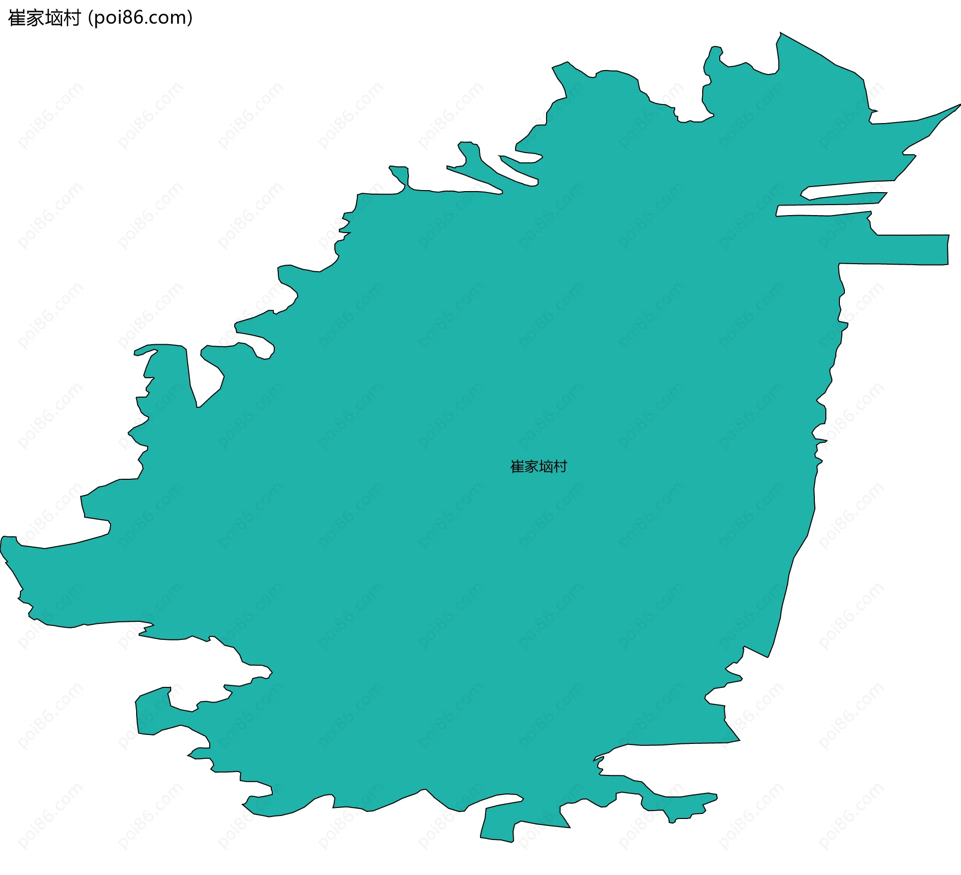 崔家垴村边界地图