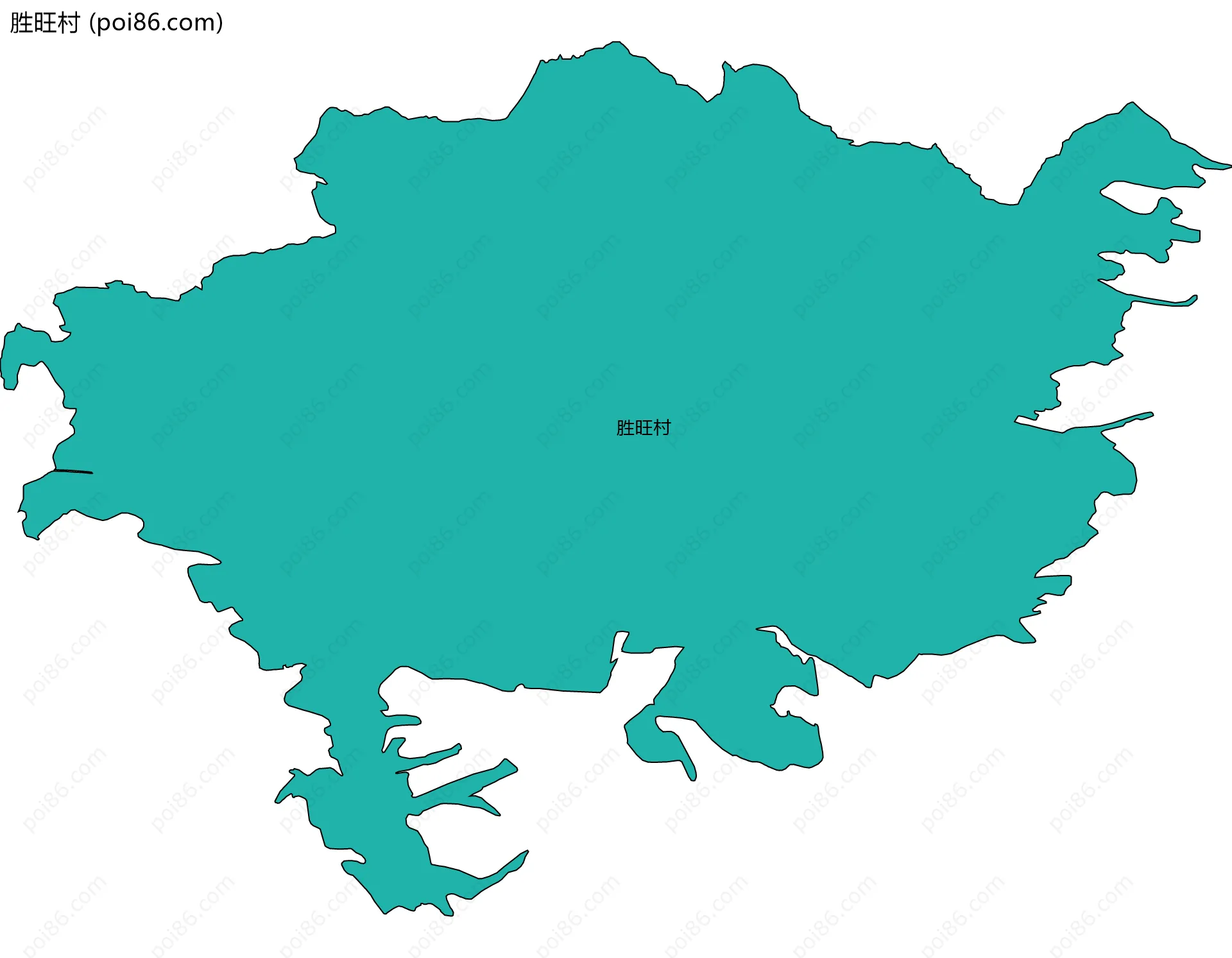 胜旺村边界地图