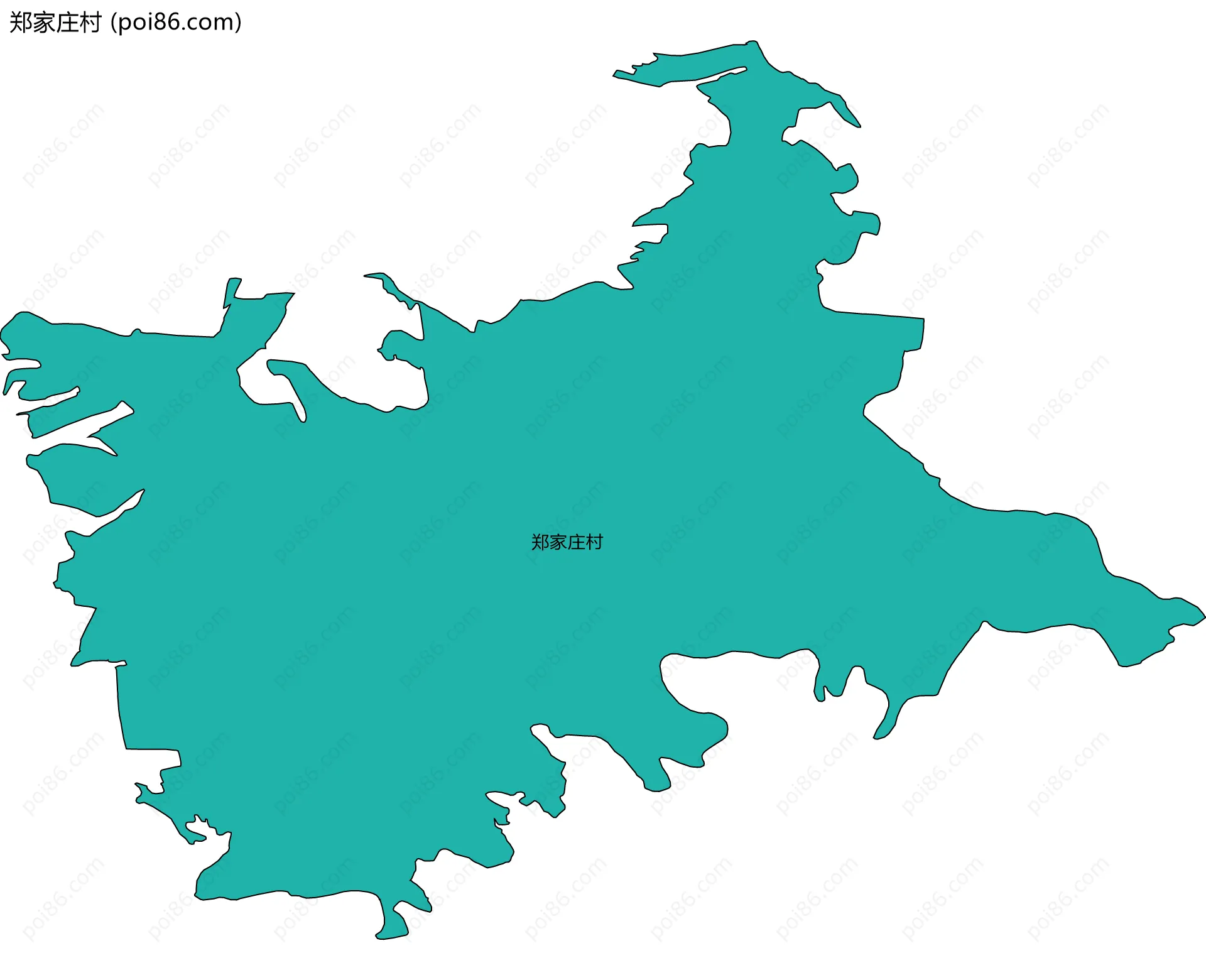 郑家庄村边界地图