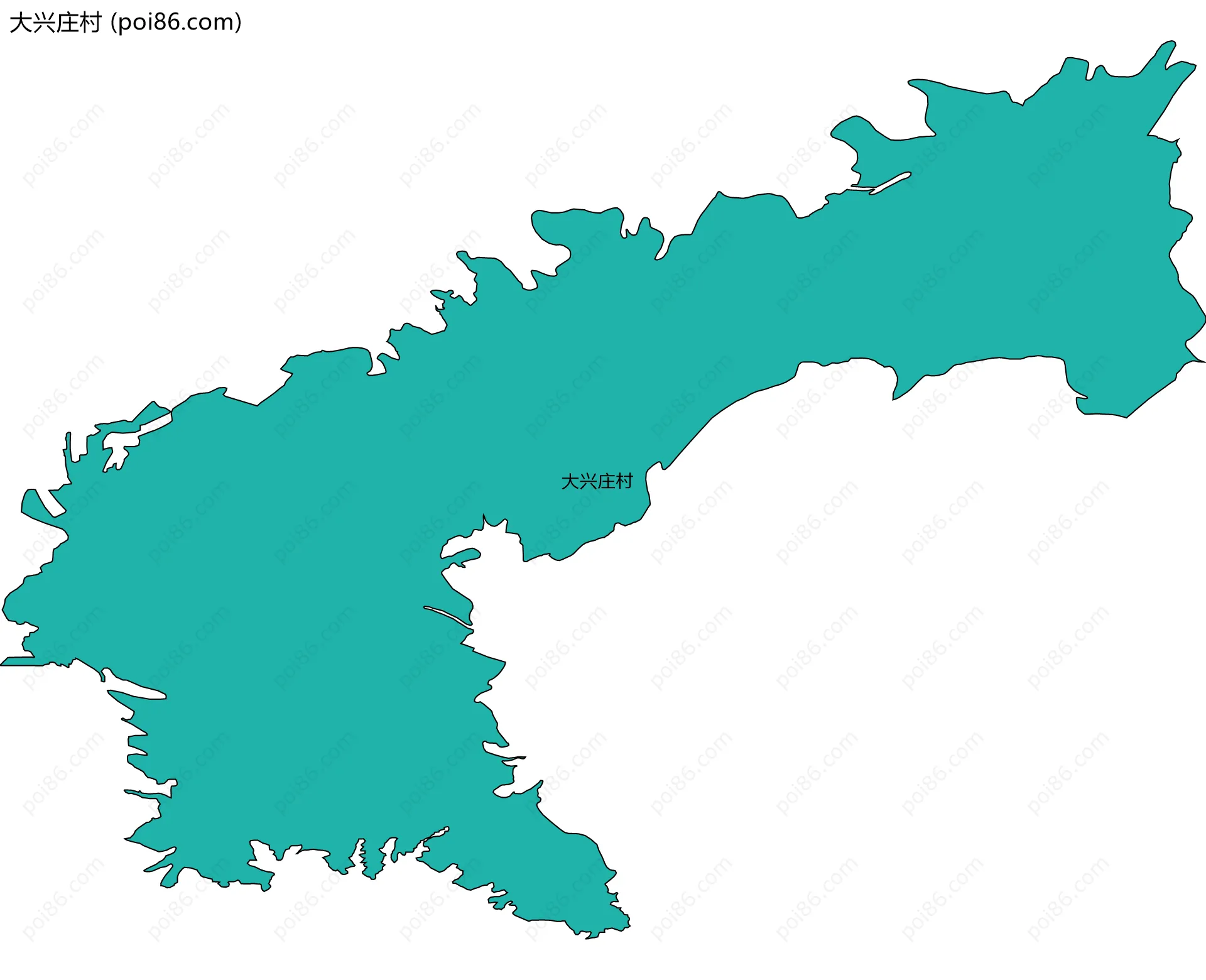 大兴庄村边界地图