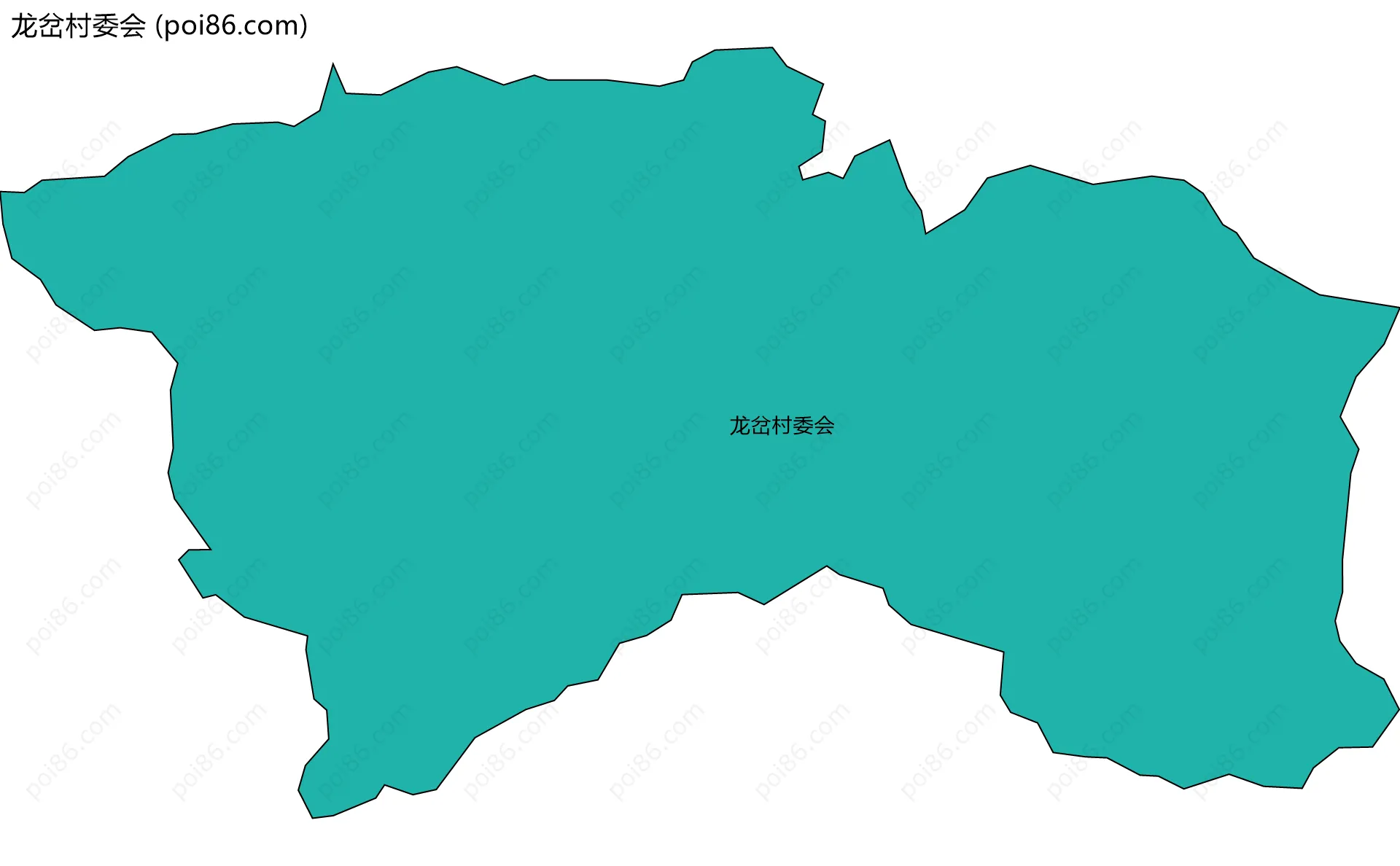 龙岔村委会边界地图