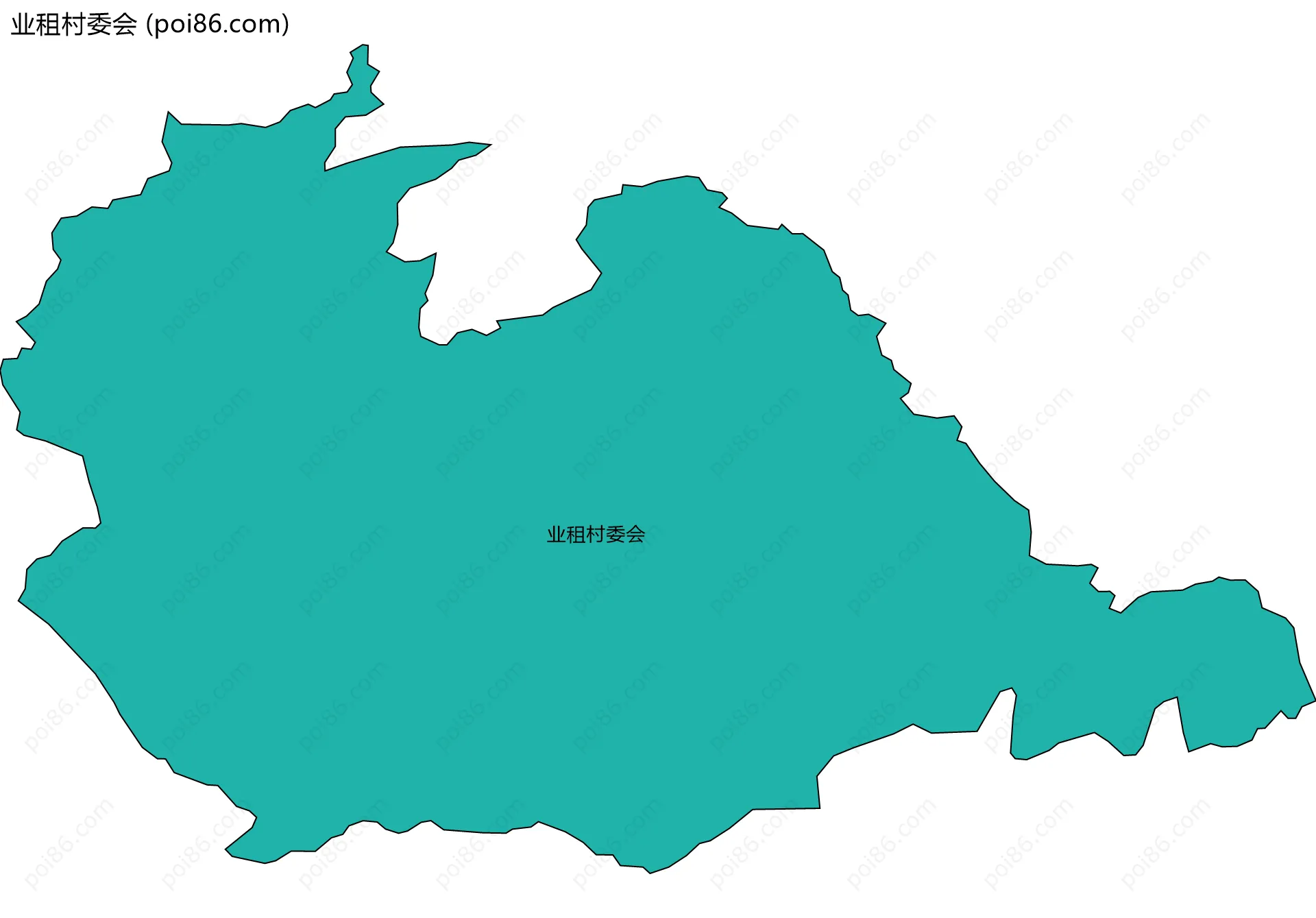 业租村委会边界地图