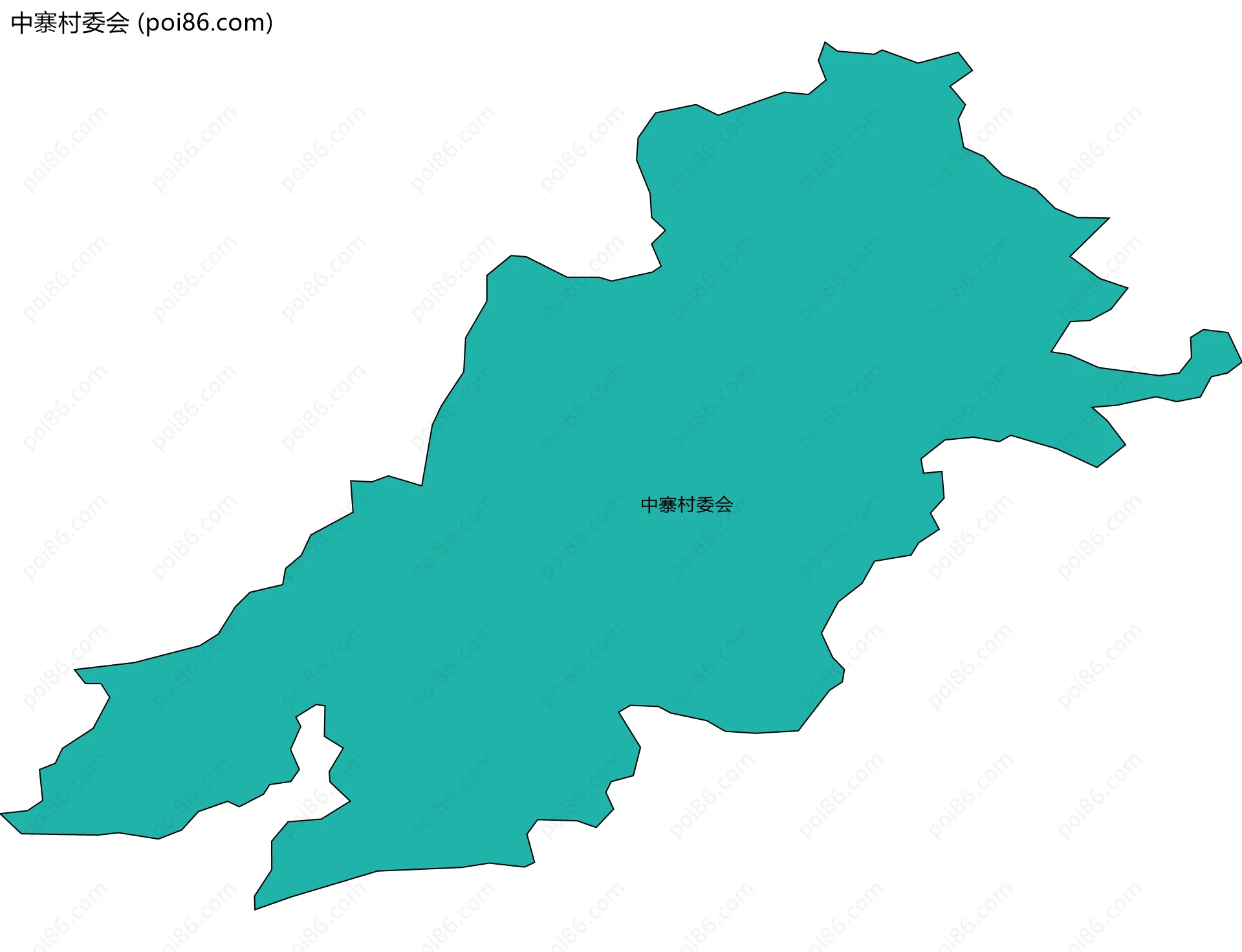 中寨村委会边界地图