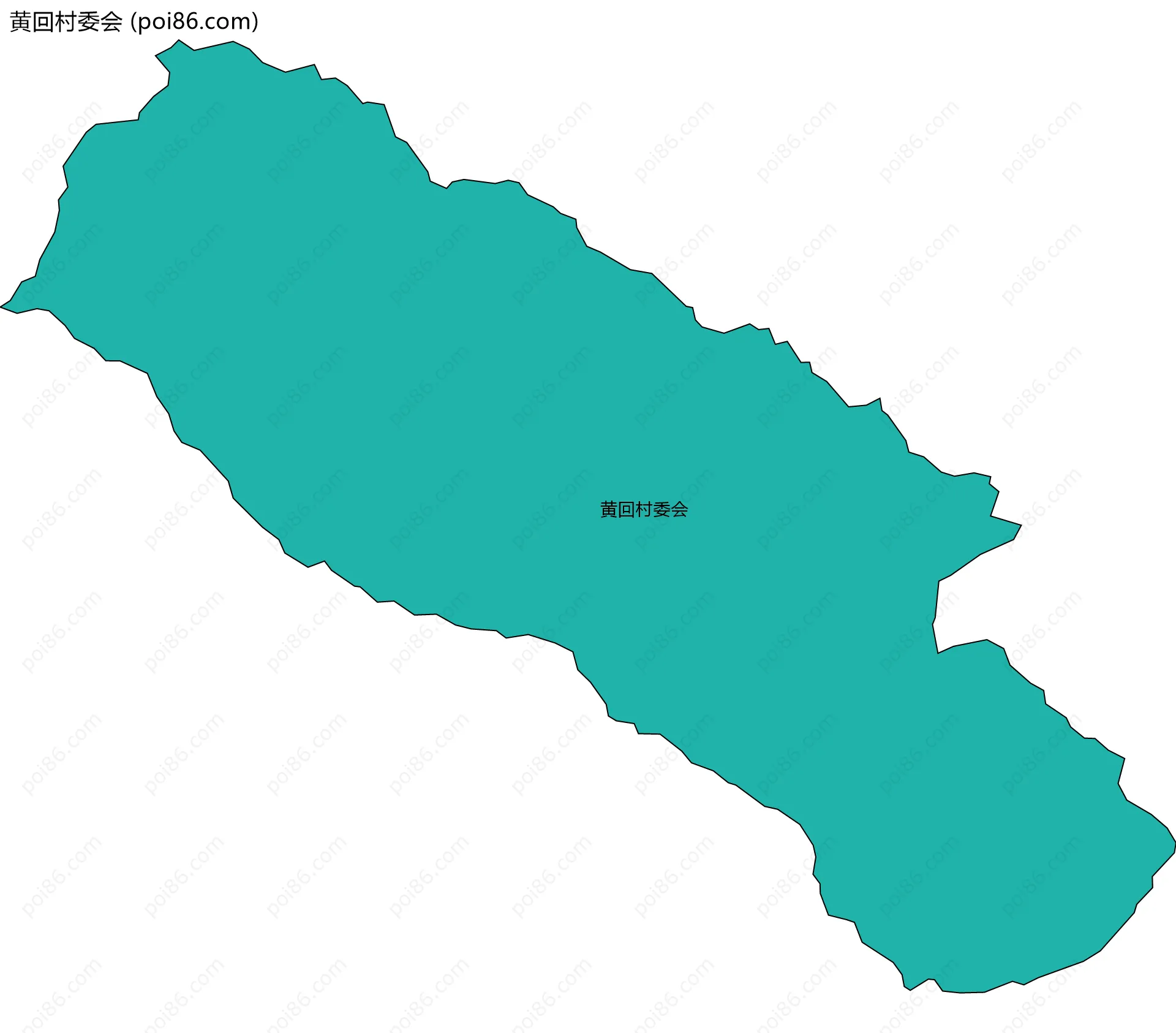 黄回村委会边界地图