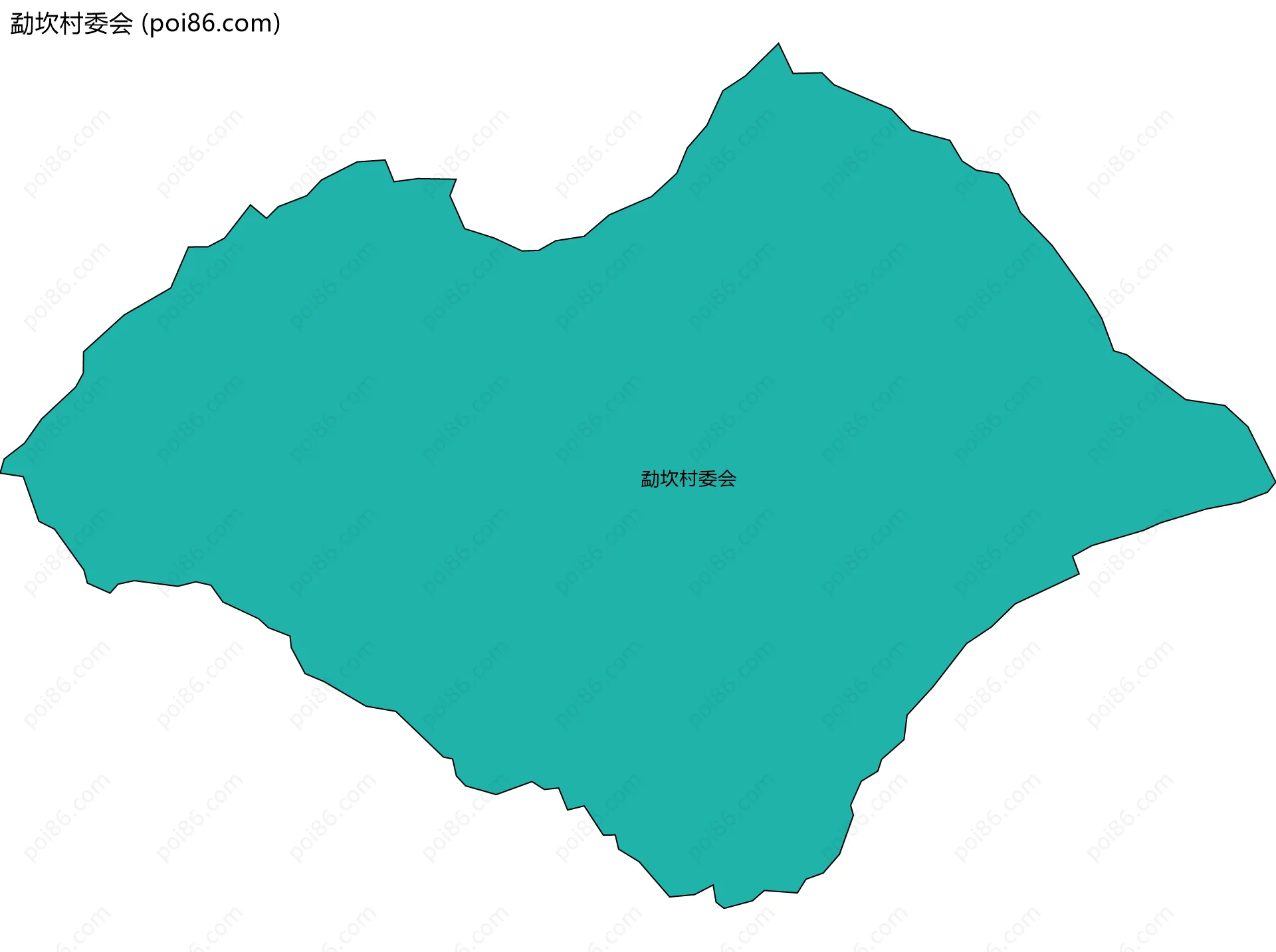 勐坎村委会边界地图