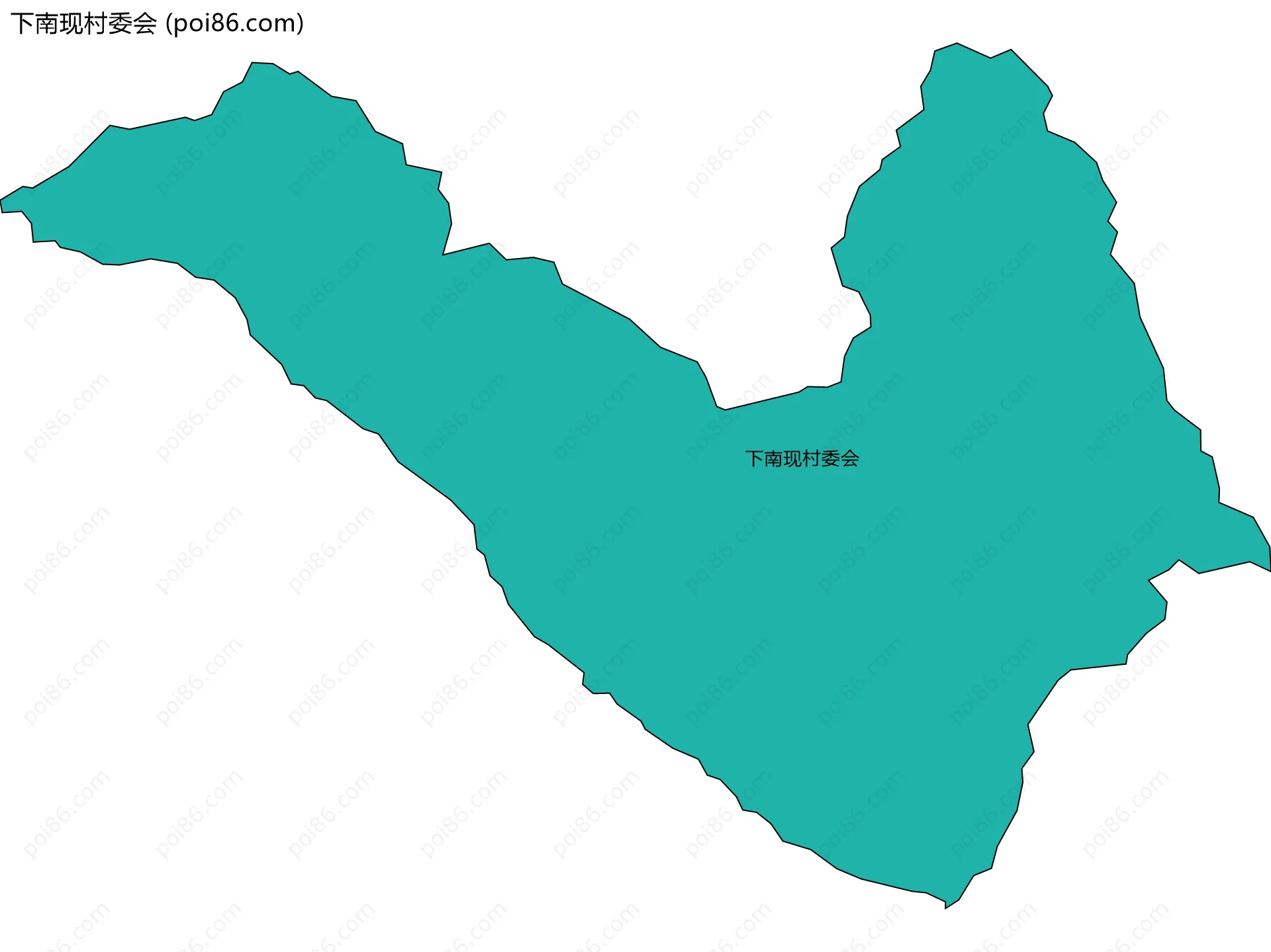 下南现村委会边界地图