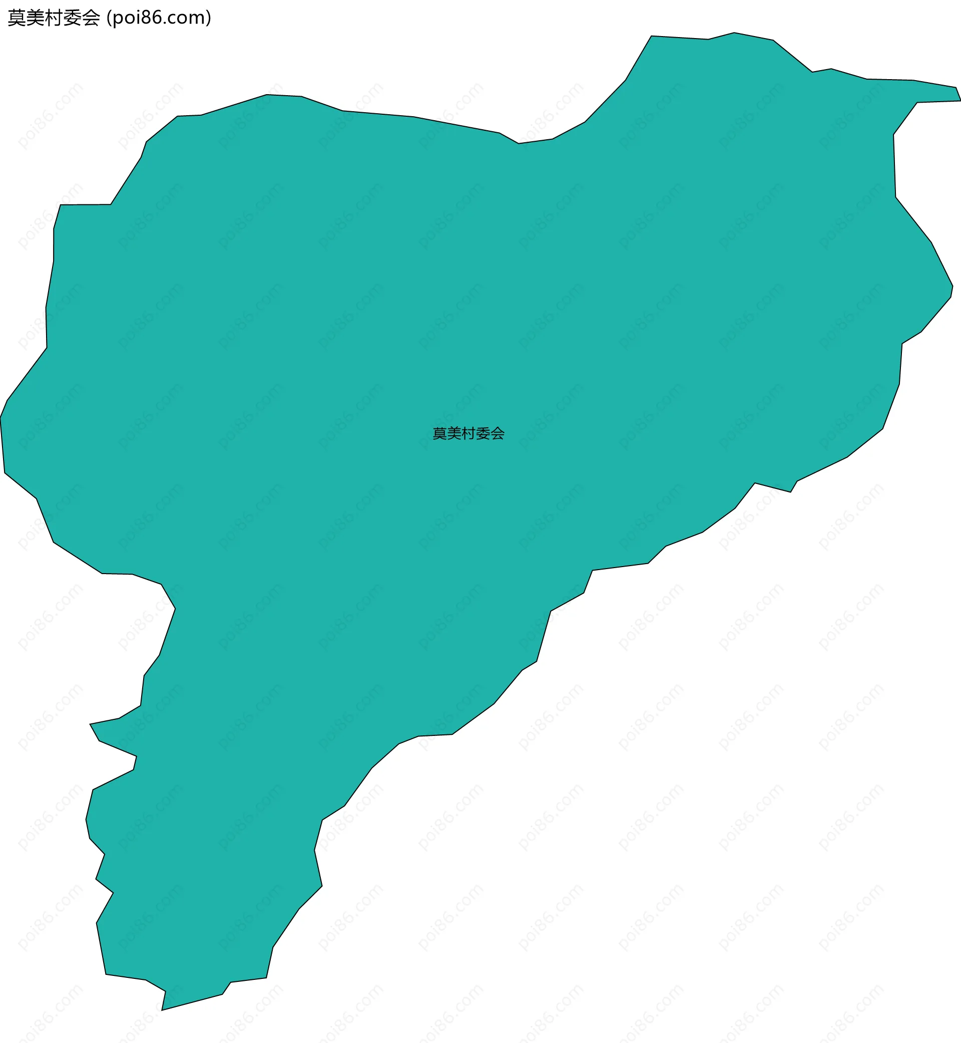 莫美村委会边界地图