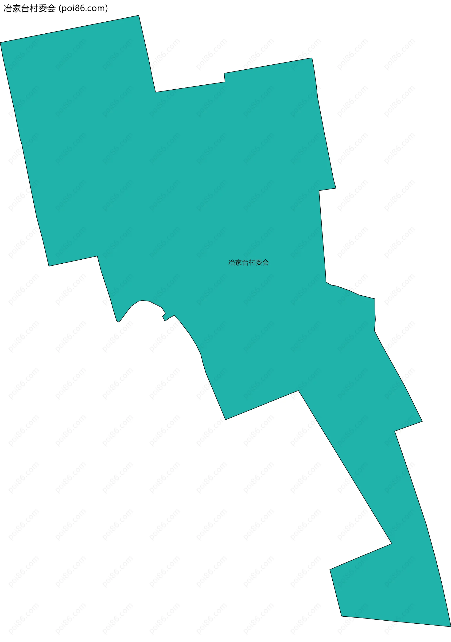 冶家台村委会边界地图