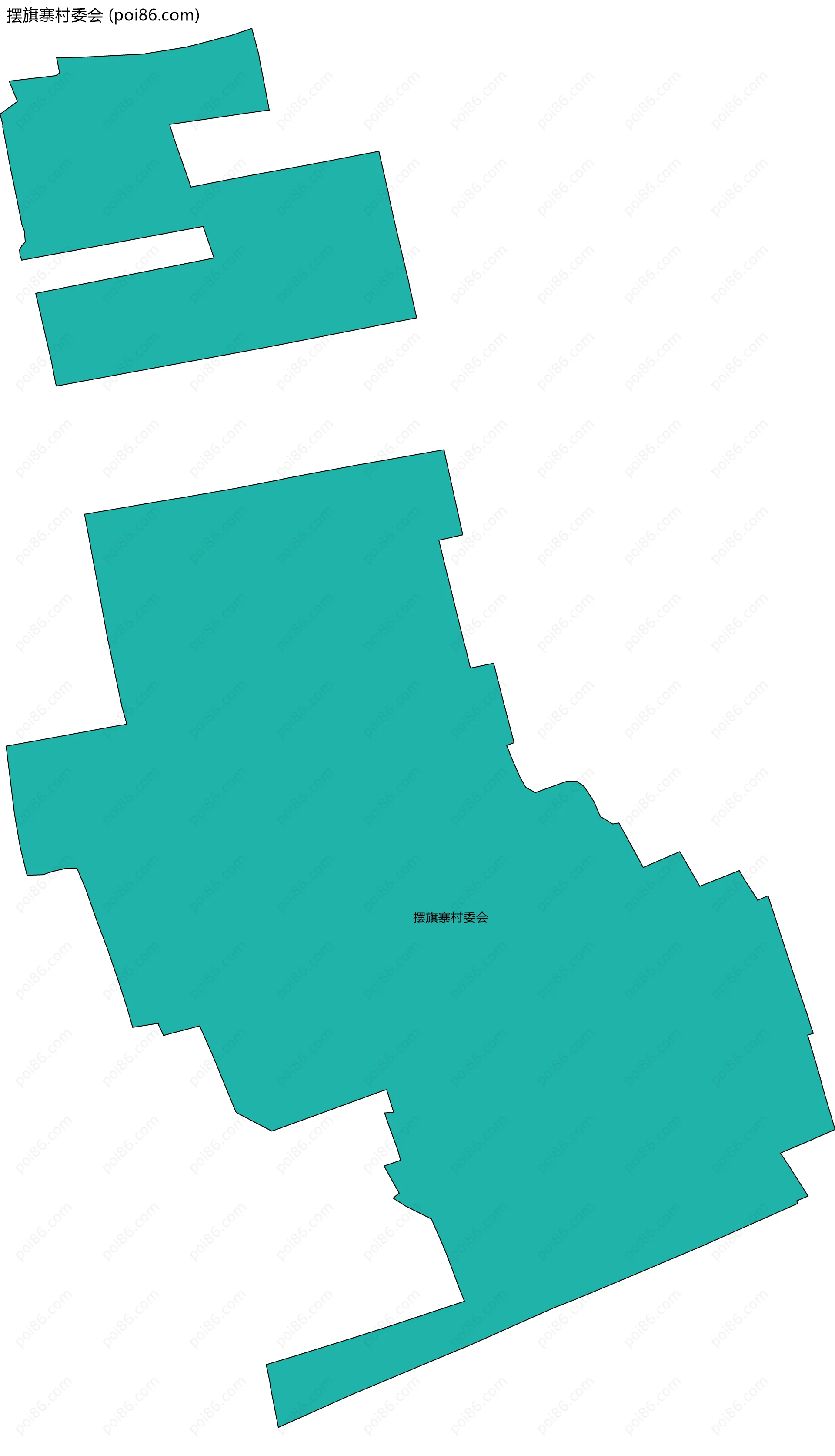 摆旗寨村委会边界地图