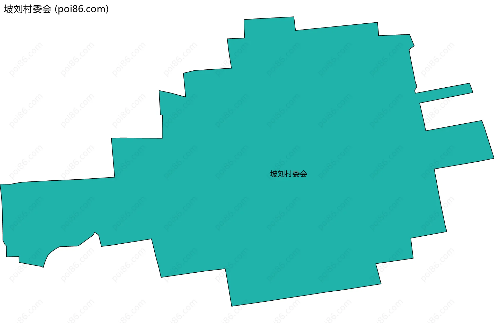 坡刘村委会边界地图