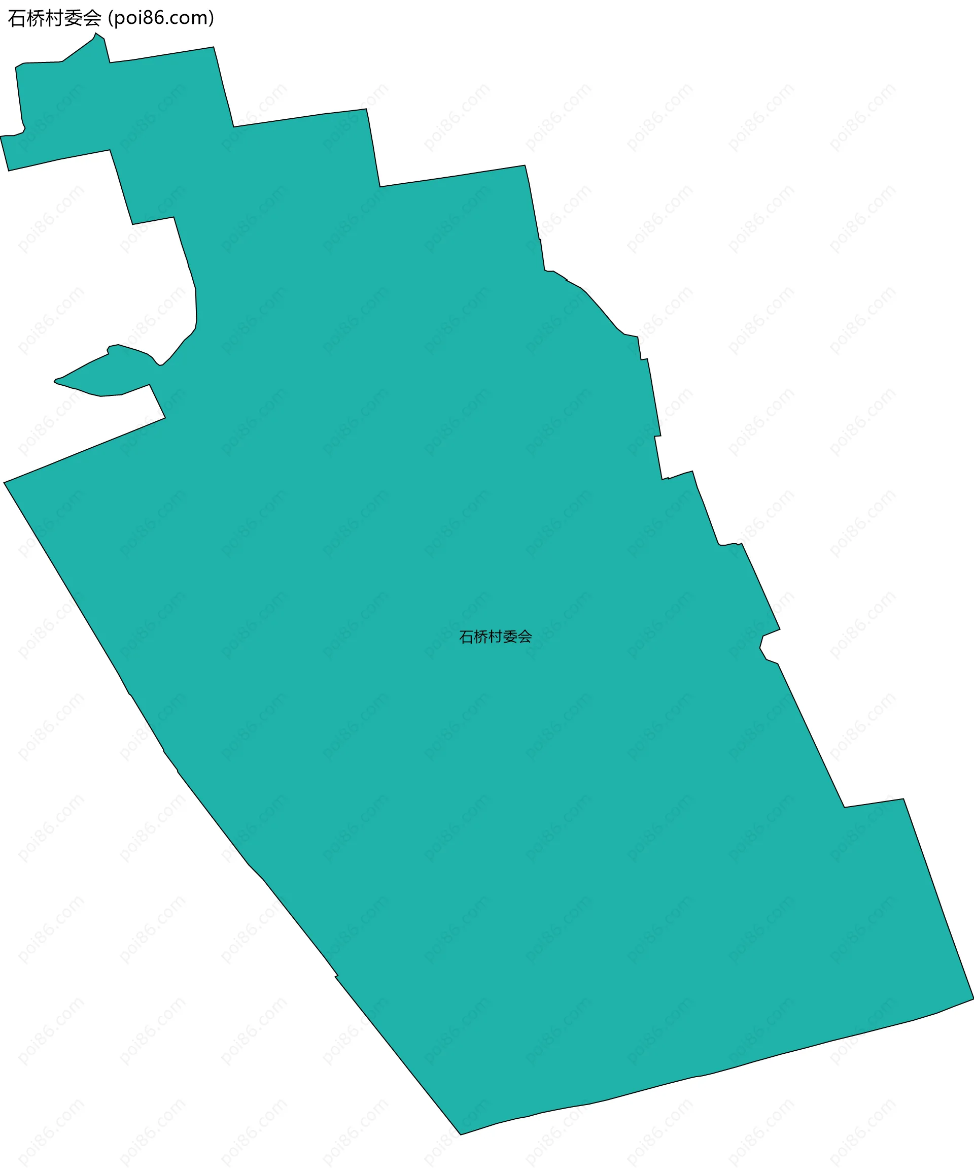 石桥村委会边界地图