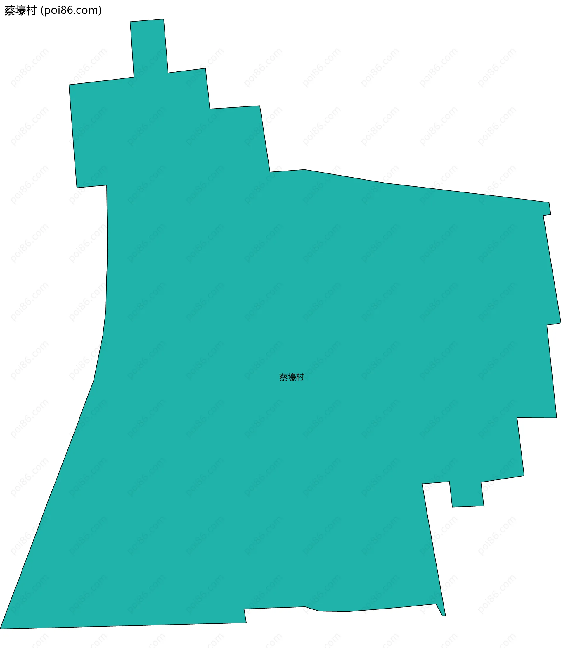 蔡壕村边界地图