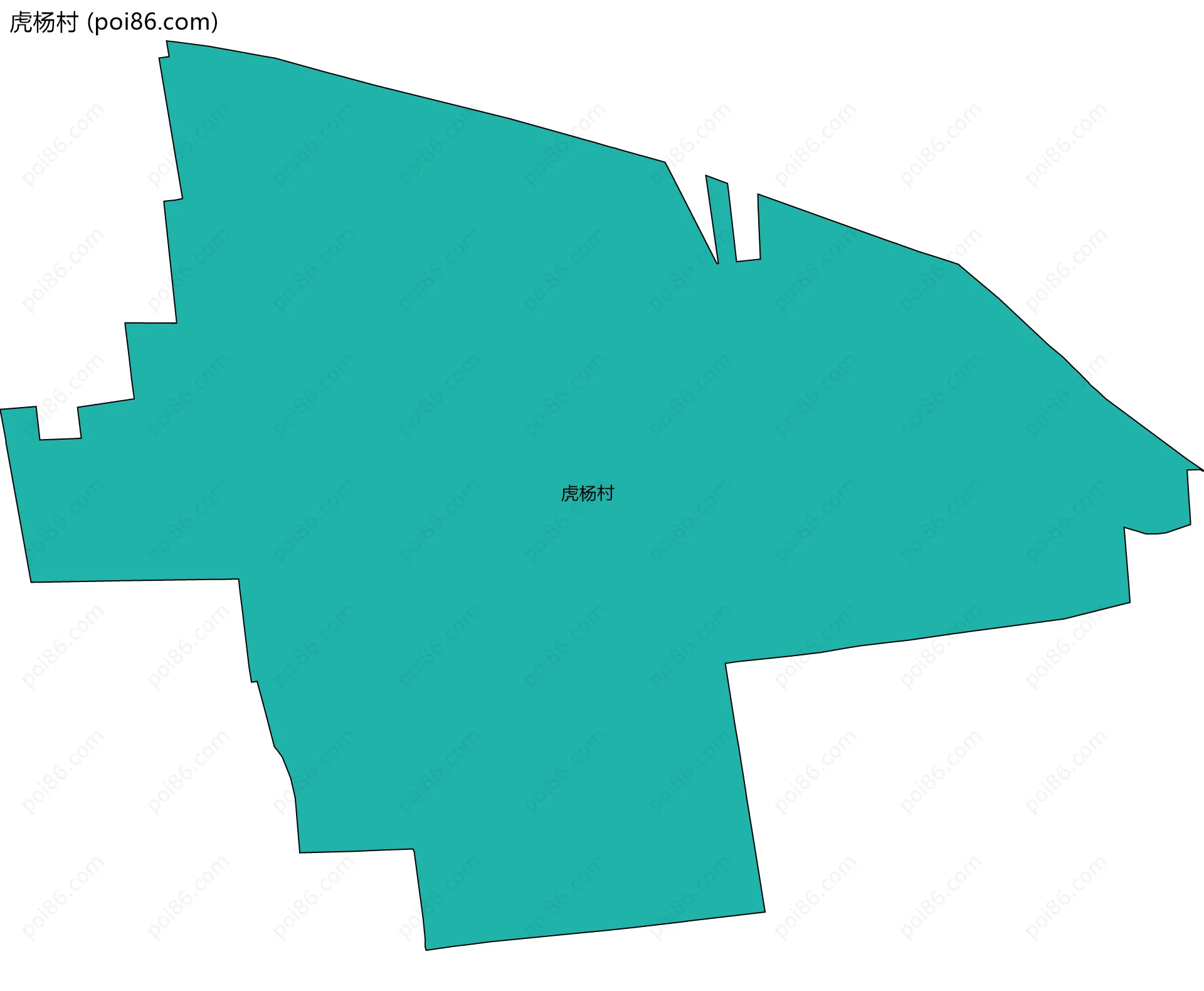 虎杨村边界地图