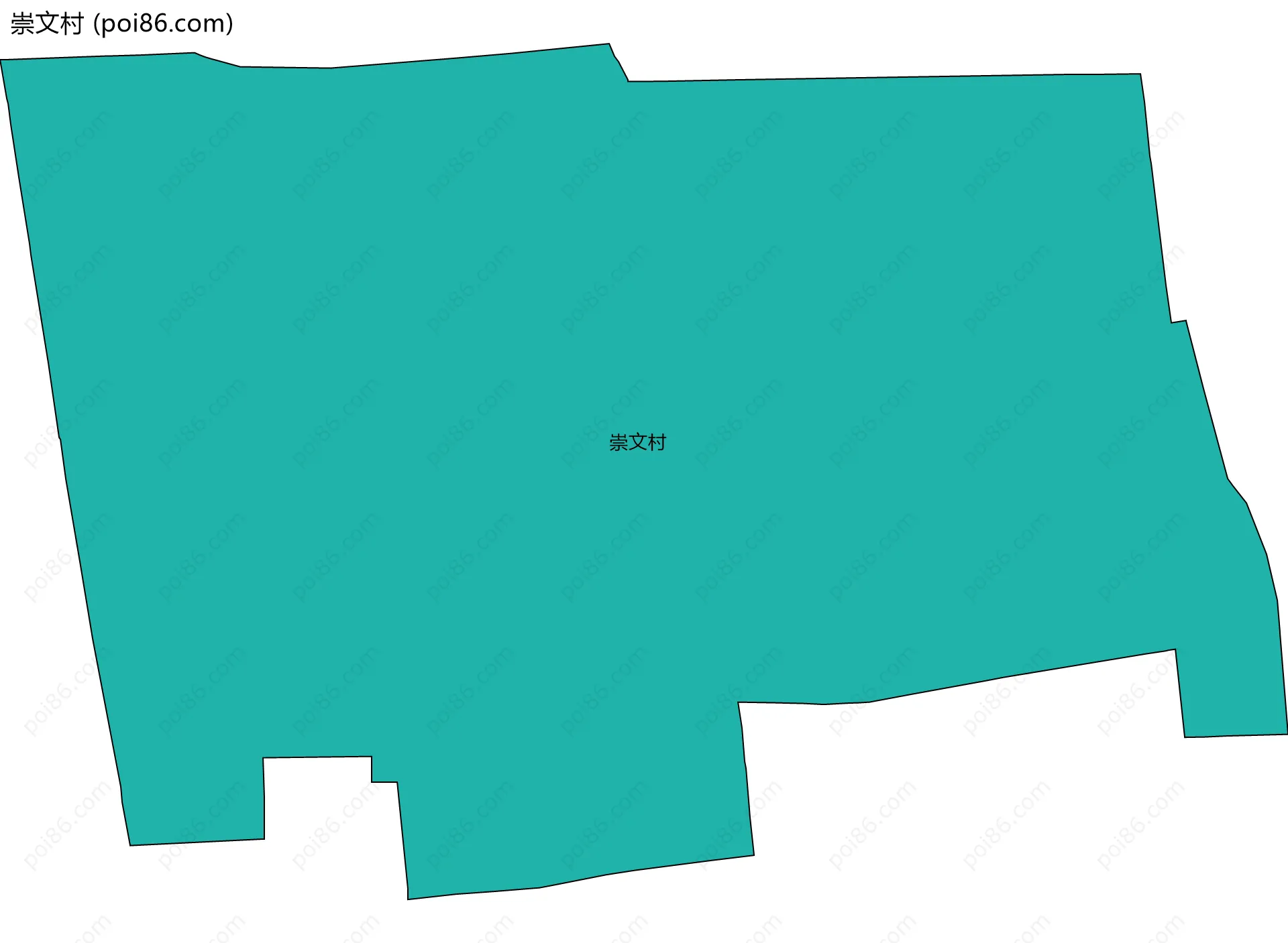 崇文村边界地图