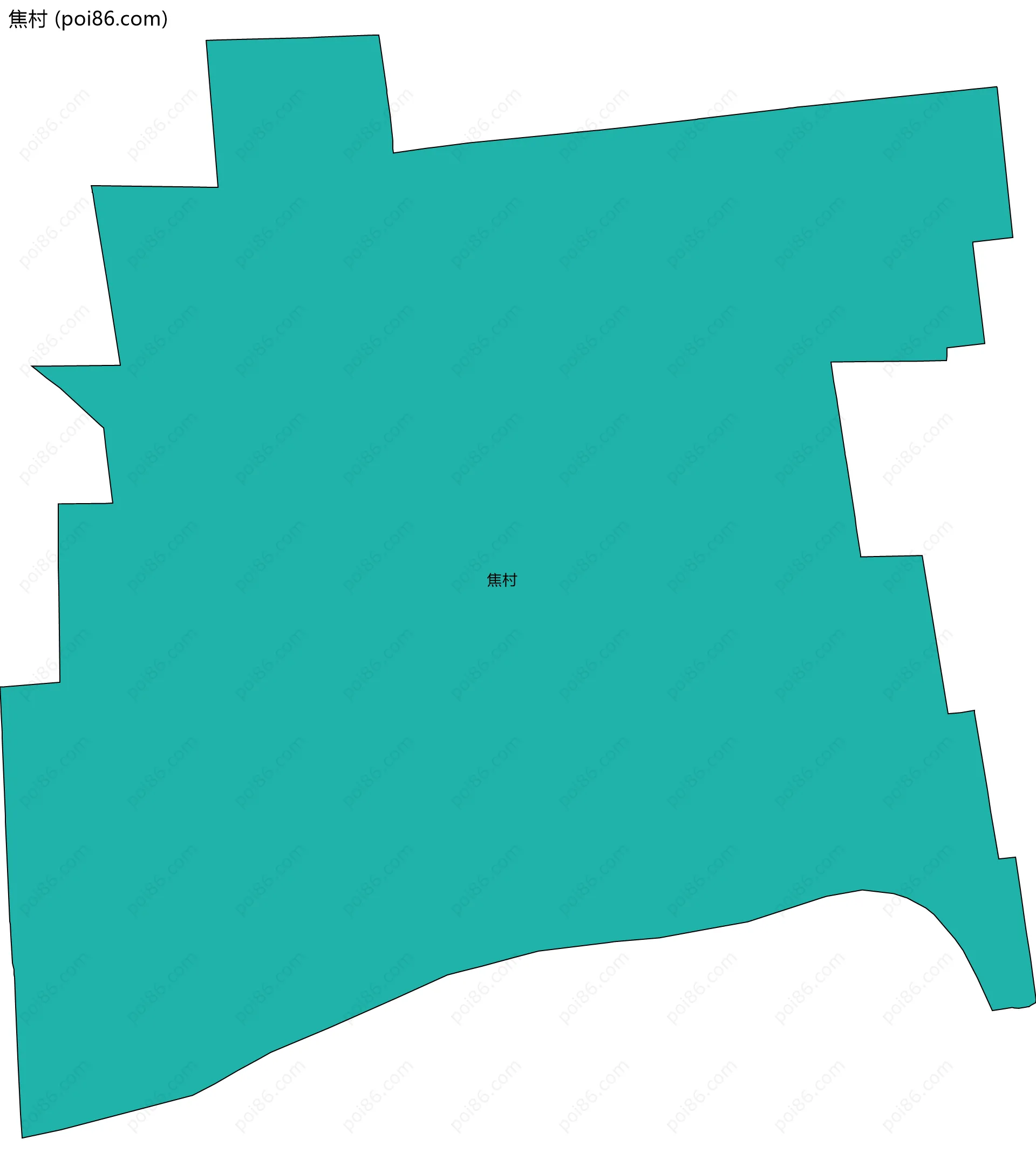 焦村边界地图