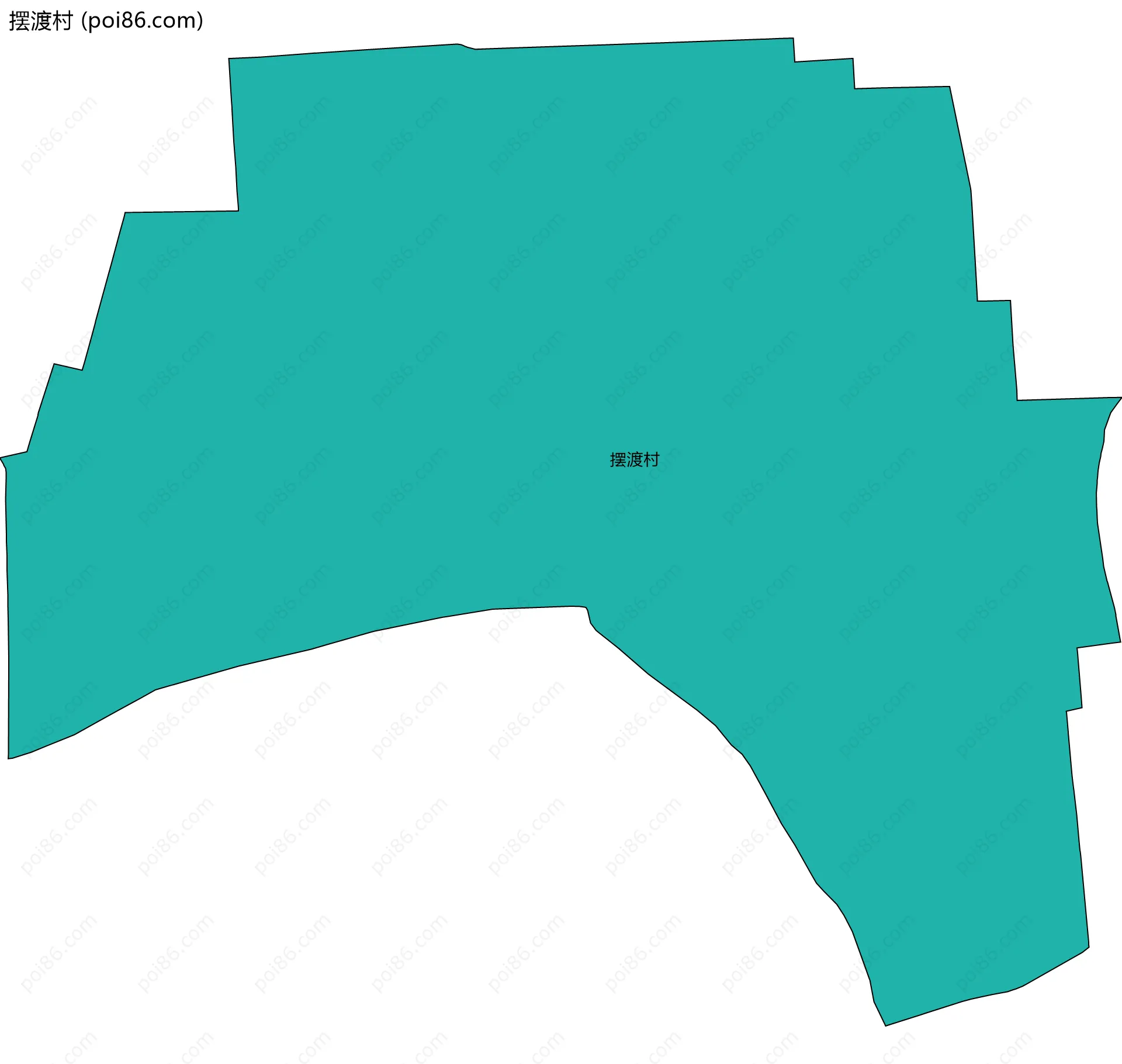 摆渡村边界地图