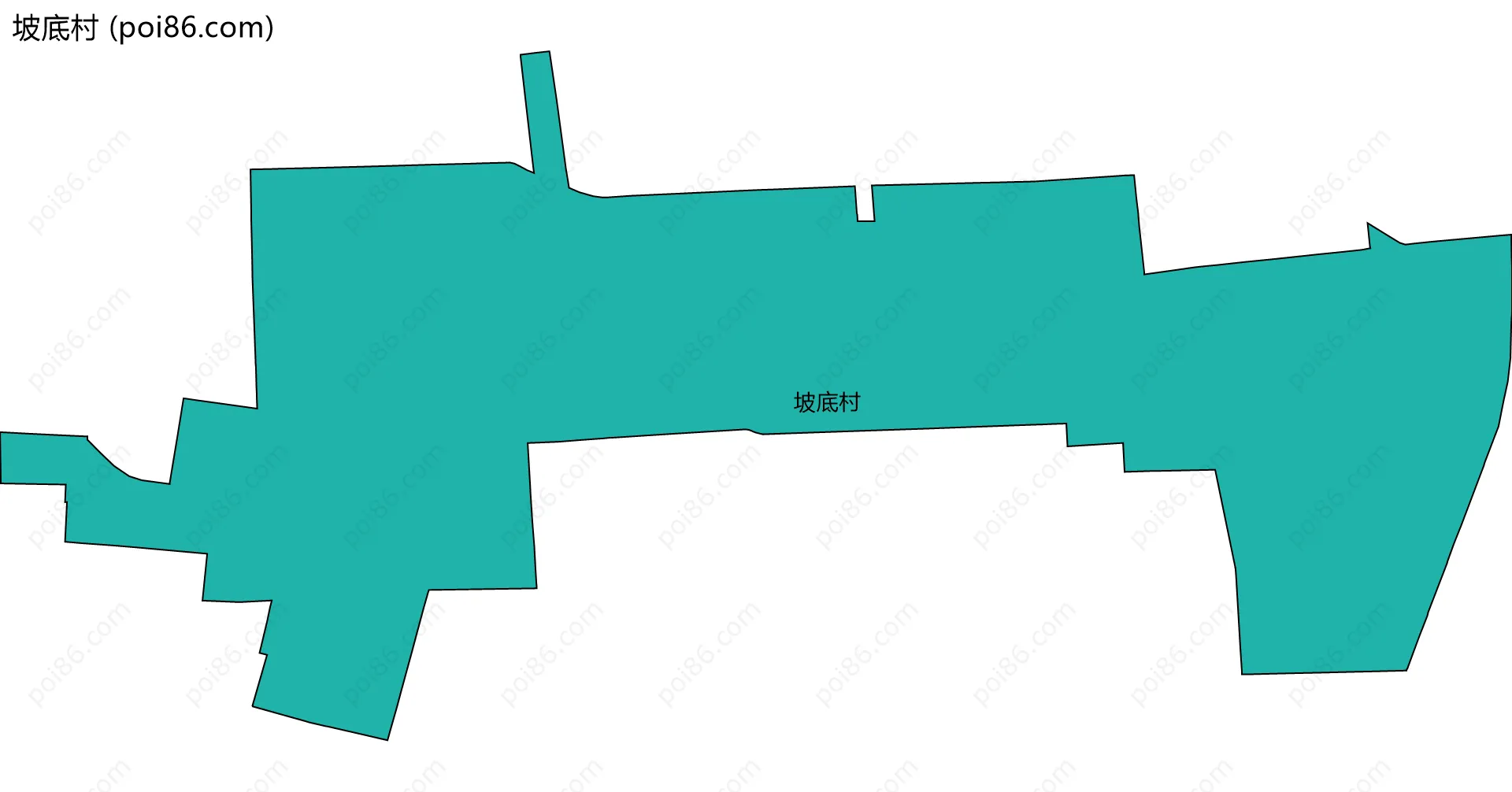 坡底村边界地图