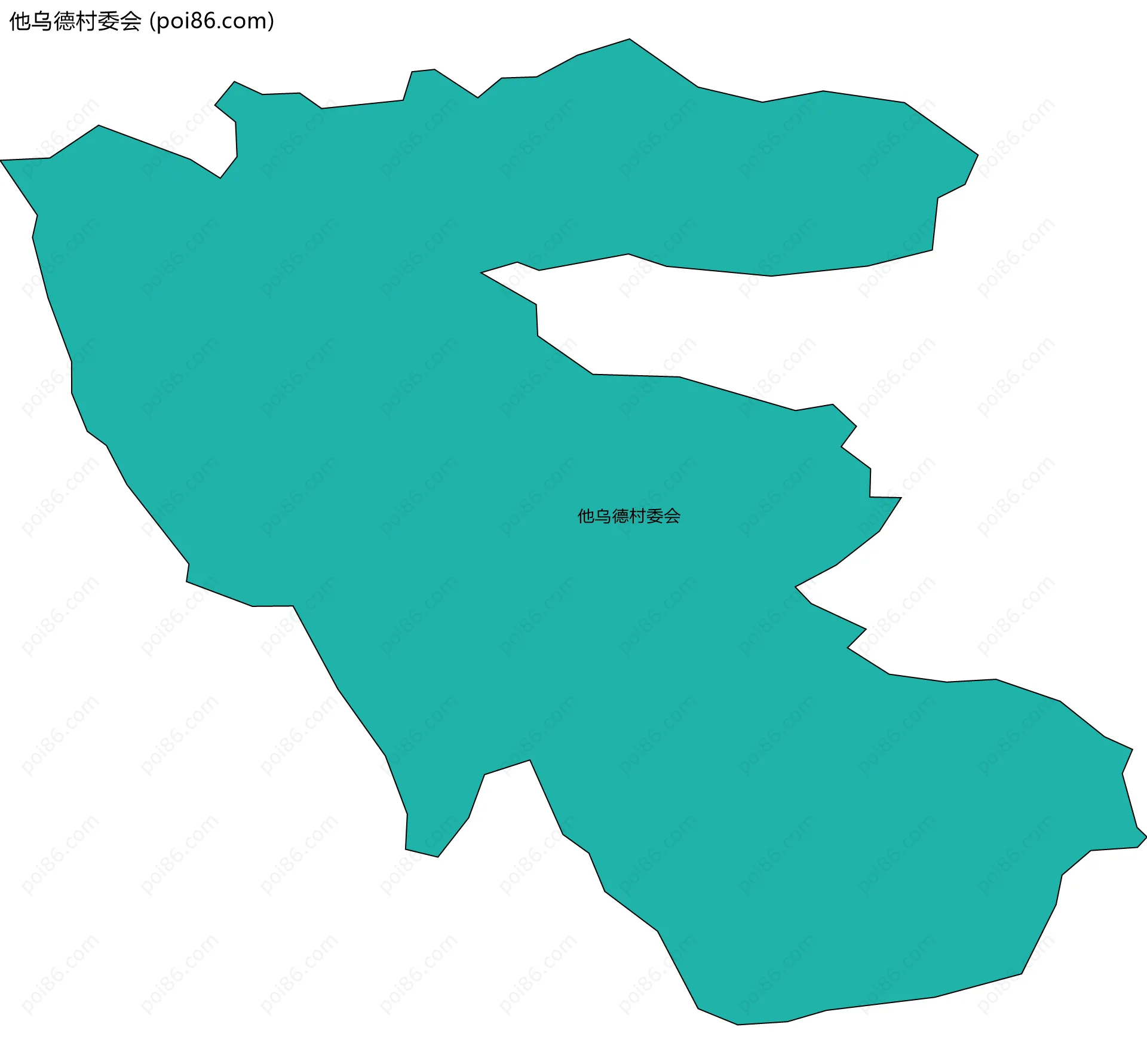 他乌德村委会边界地图