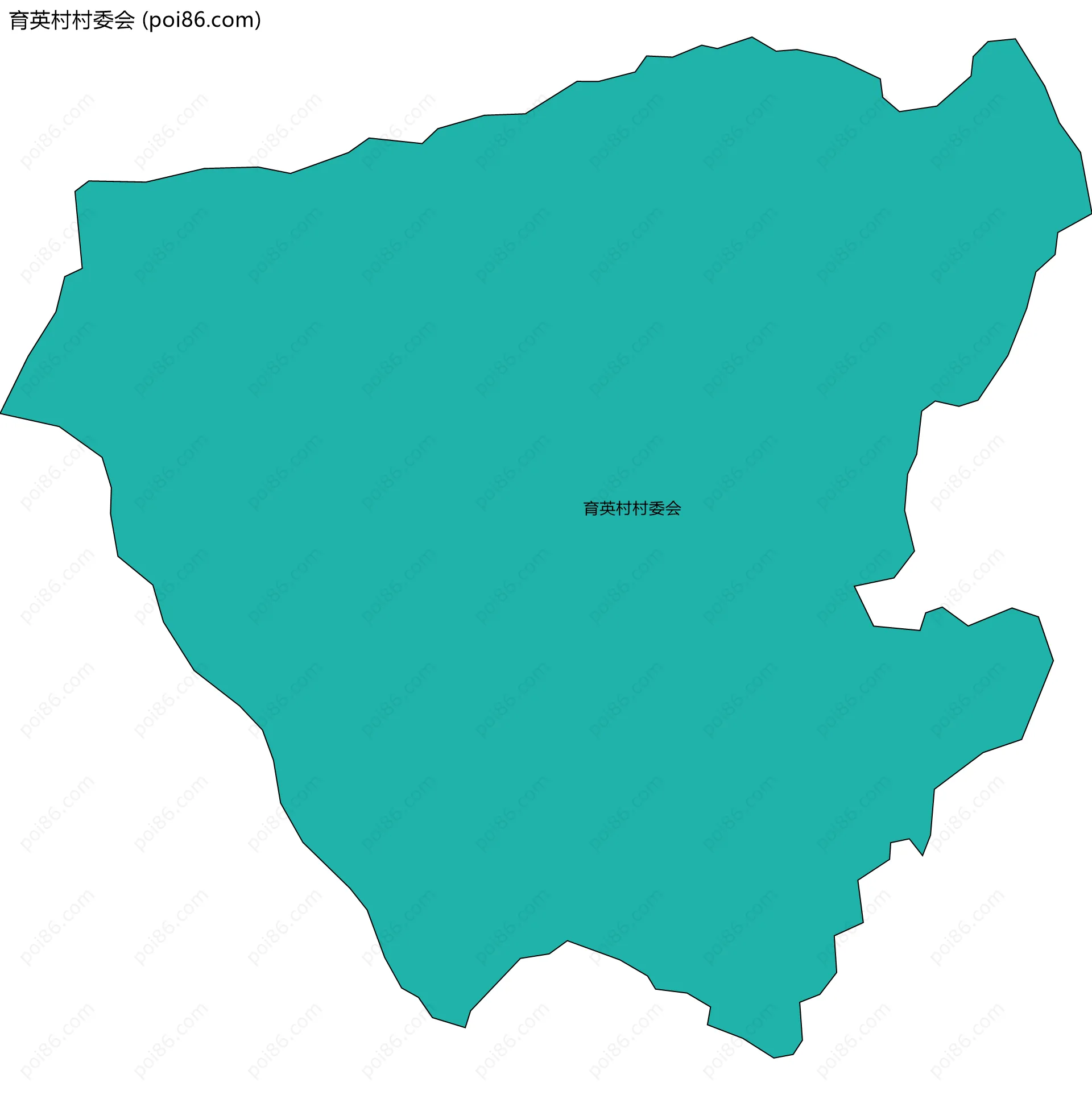 育英村村委会边界地图