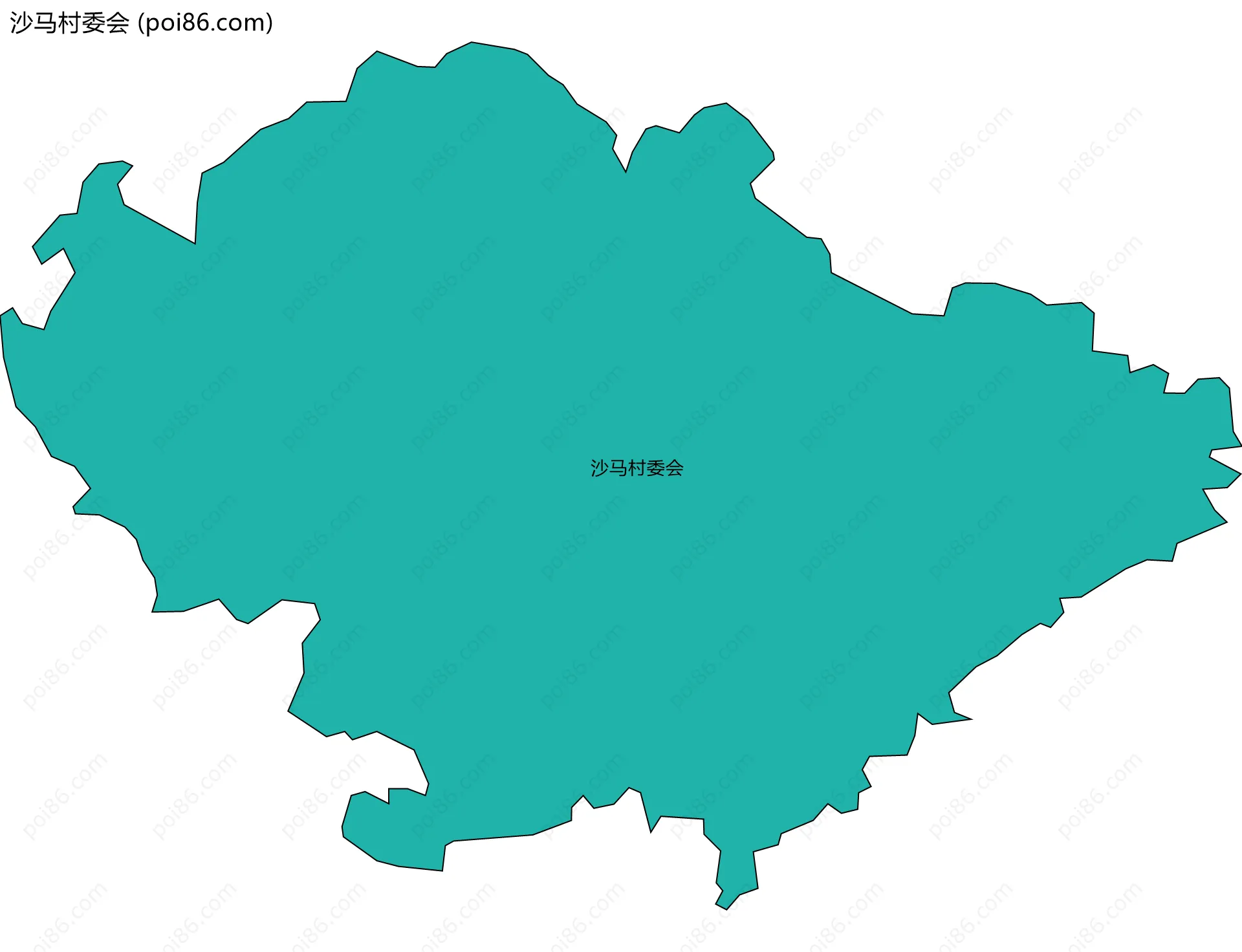 沙马村委会边界地图