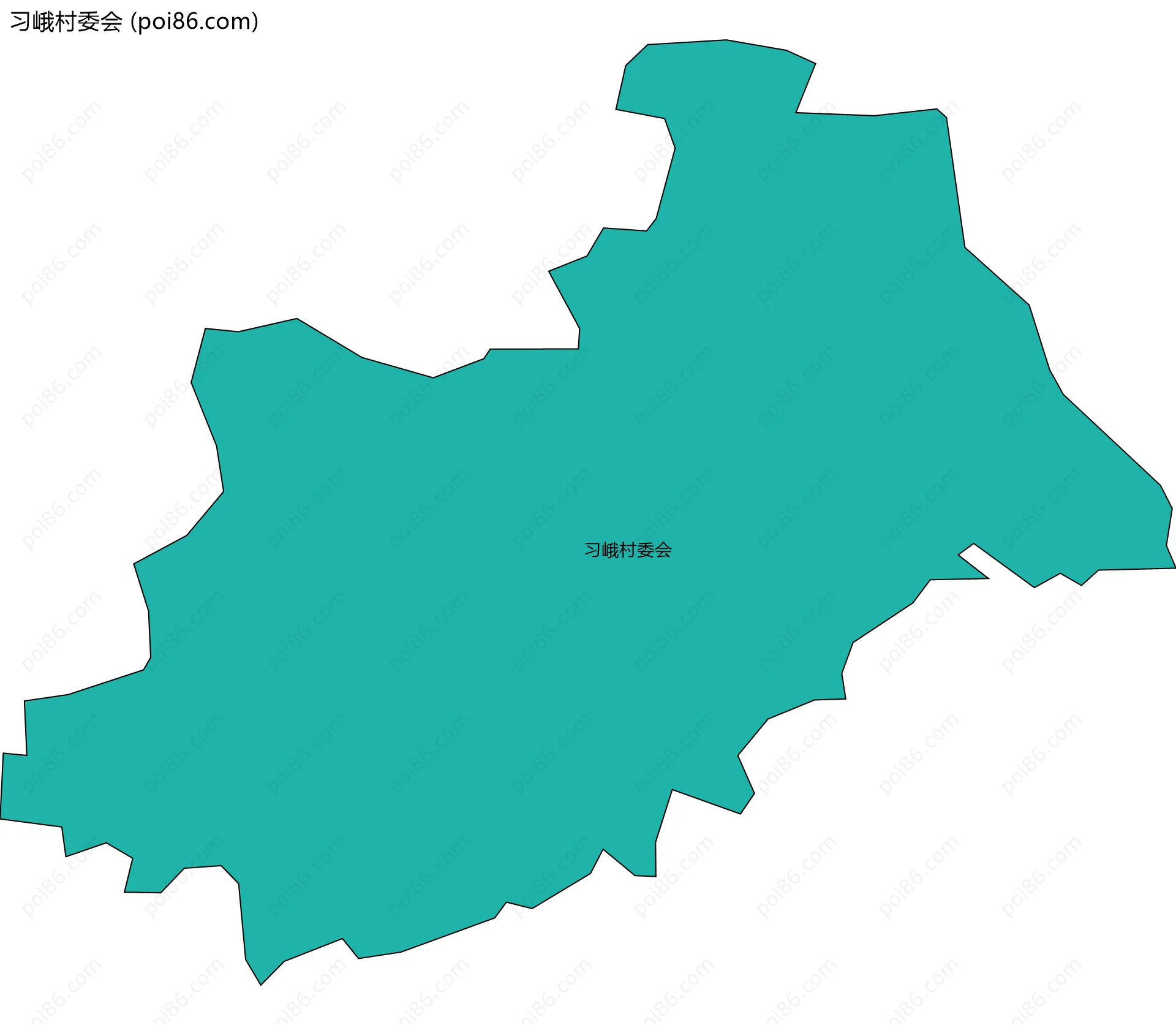 习峨村委会边界地图
