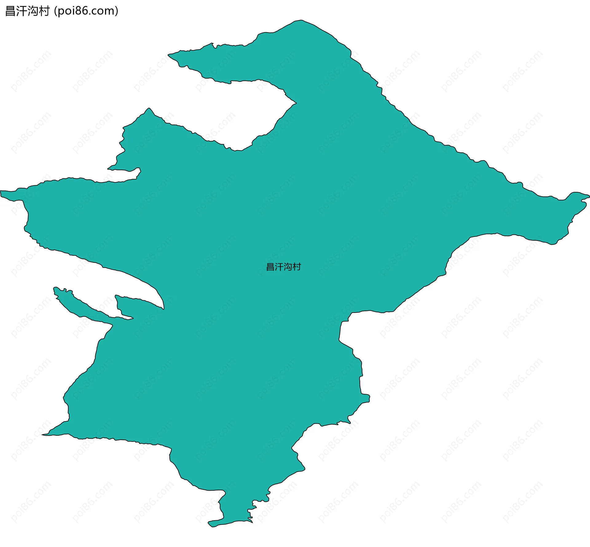 昌汗沟村边界地图